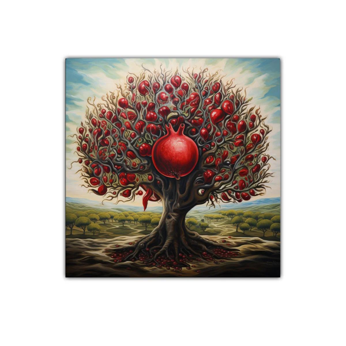 Árbol de granadas con vibrante energía y contraste natural — miniatura 1