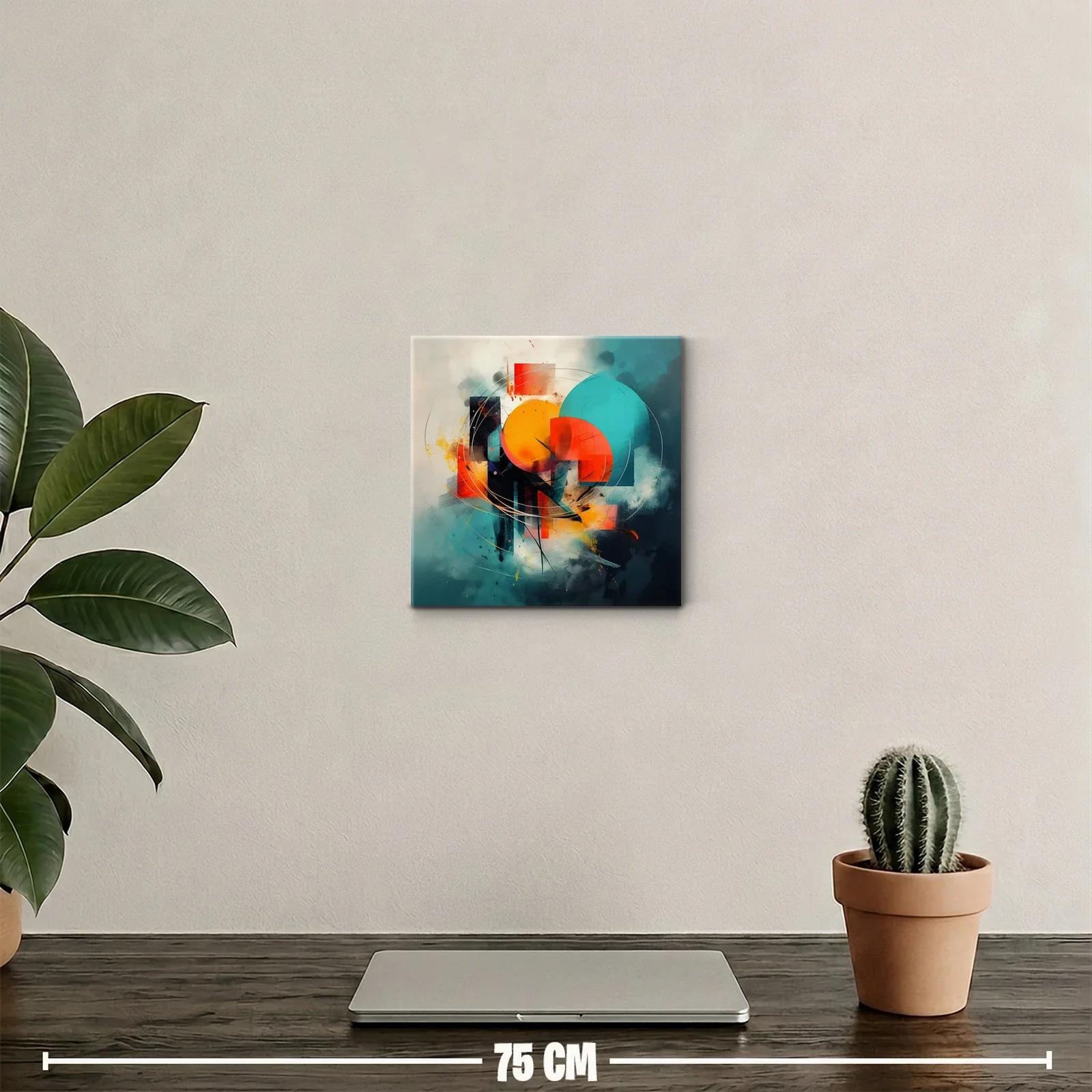Composición abstracta con formas geométricas y colores vibrantes — miniatura 2