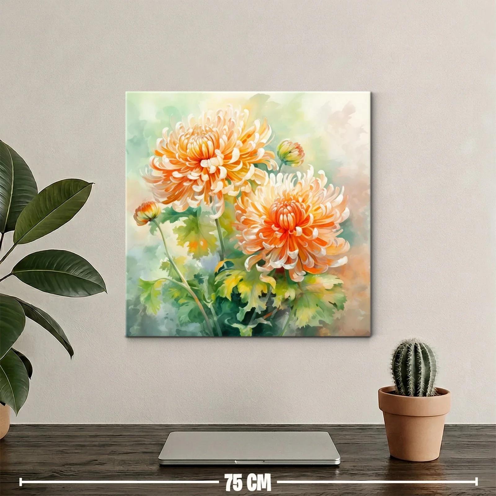 Cuadro con flores en tonos cálidos y detalles delicados — miniatura 2