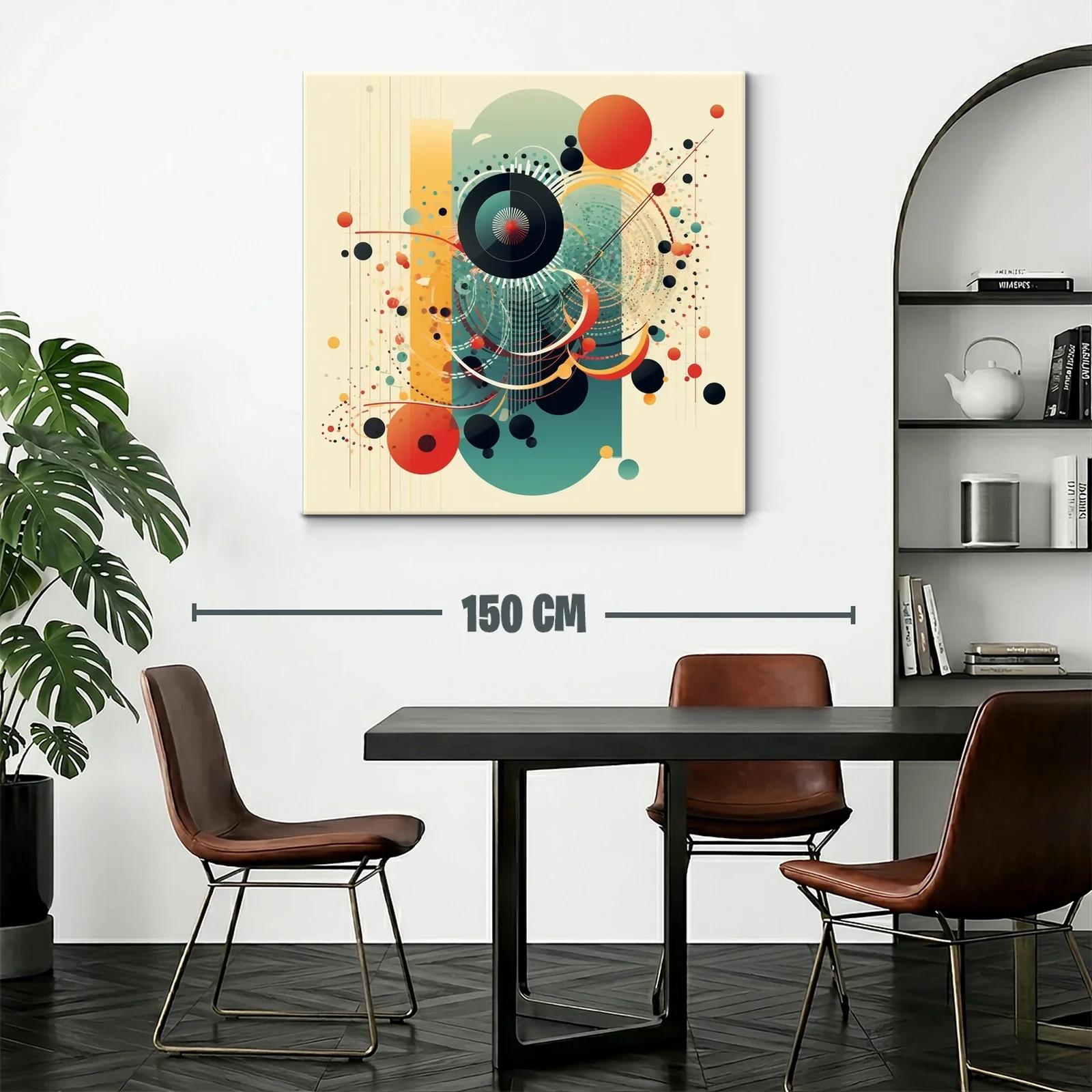 Composición abstracta con formas geométricas y tonos cálidos — miniatura 2