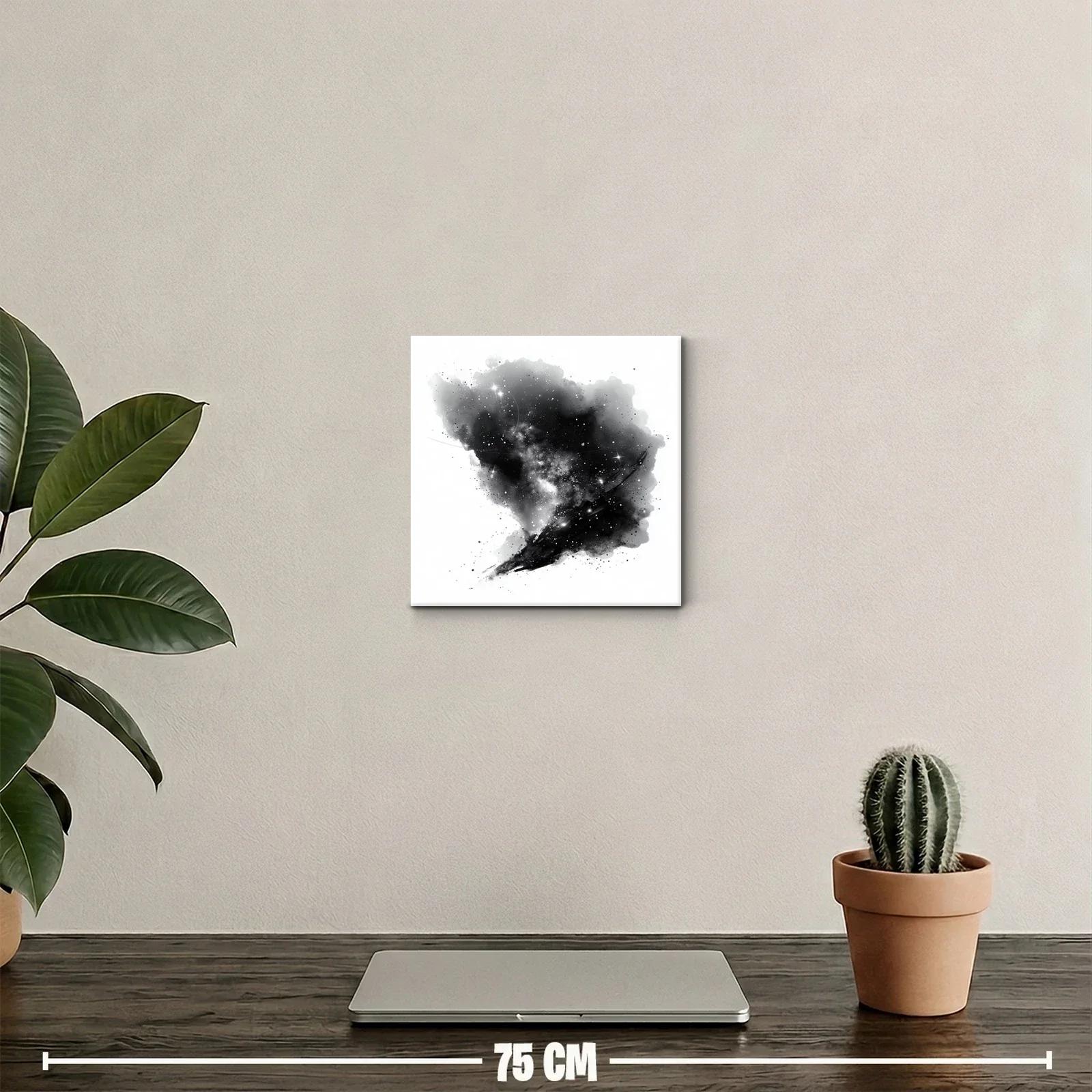 Impresión abstracta del cosmos en negro y blanco — miniatura 2