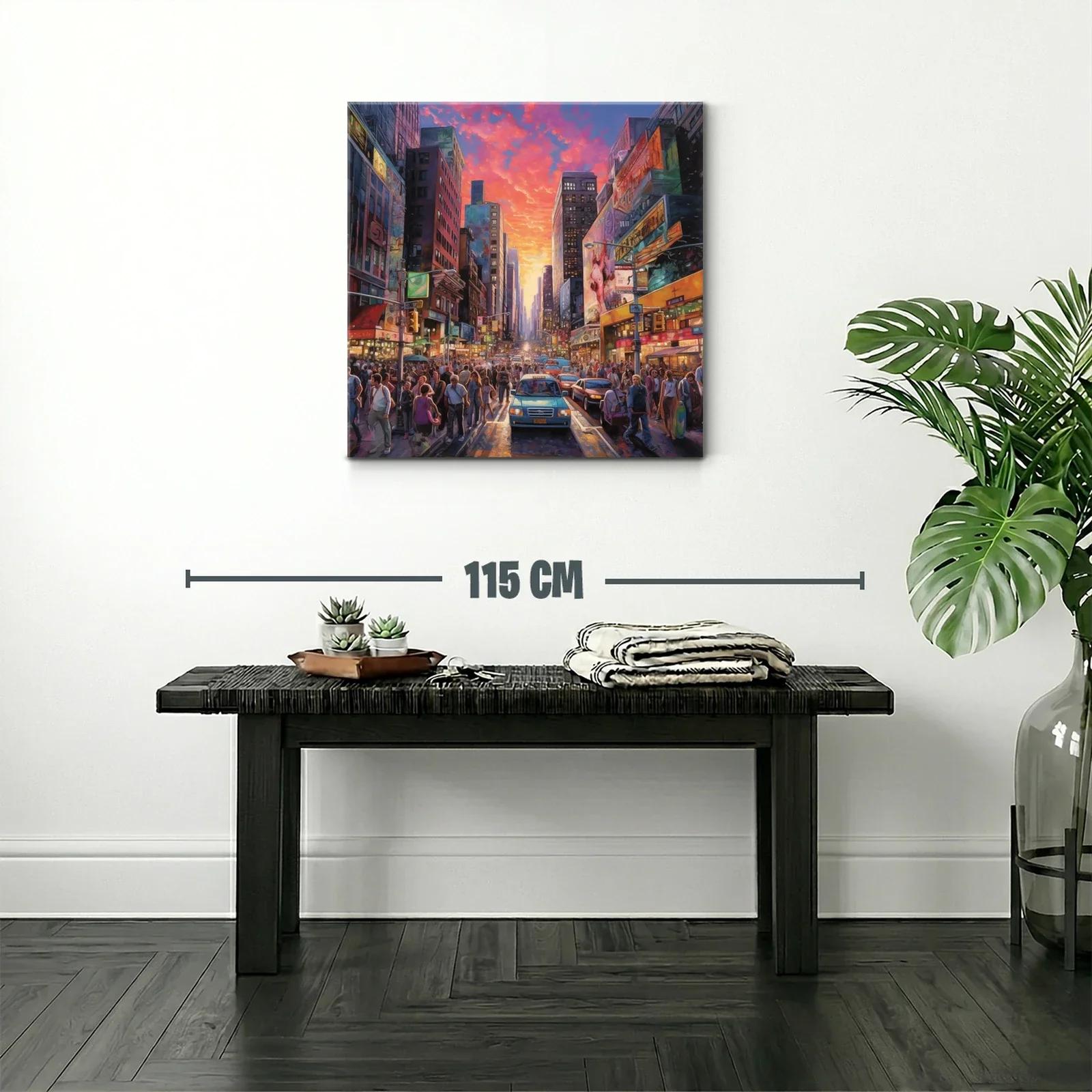 Atardecer vibrante en la ciudad con luces y movimiento — miniatura 2
