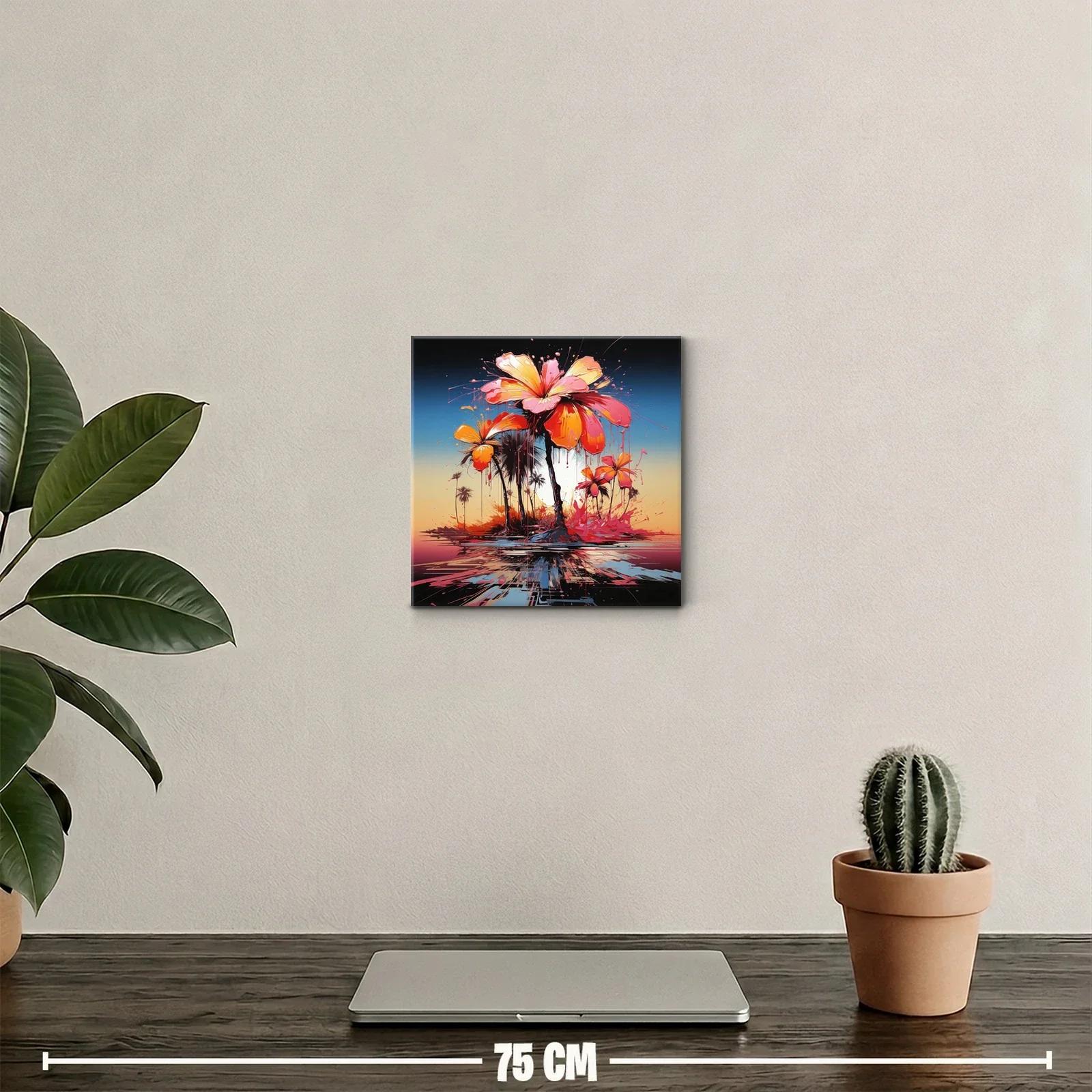 Flores vibrantes con fondo degradado al atardecer — miniatura 2