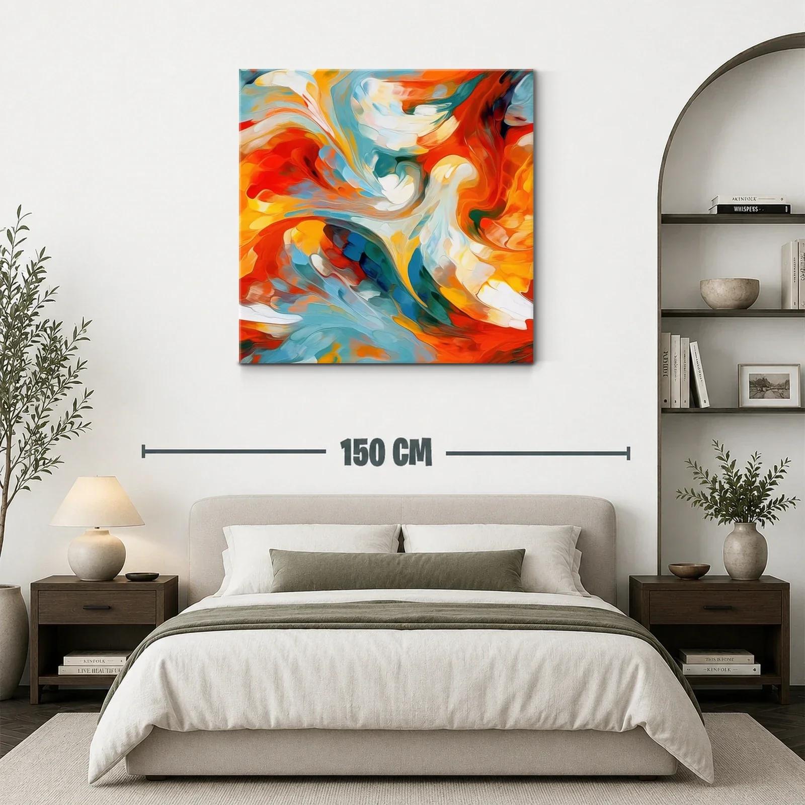 Cuadro abstracto con remolinos vivos y energía vibrante — miniatura 3