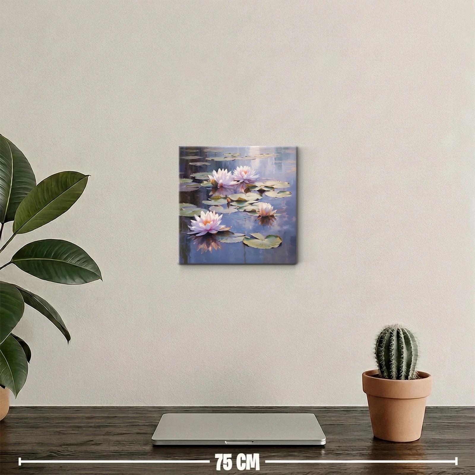 Serenidad y belleza en nenúfares sobre agua tranquila — miniatura 2