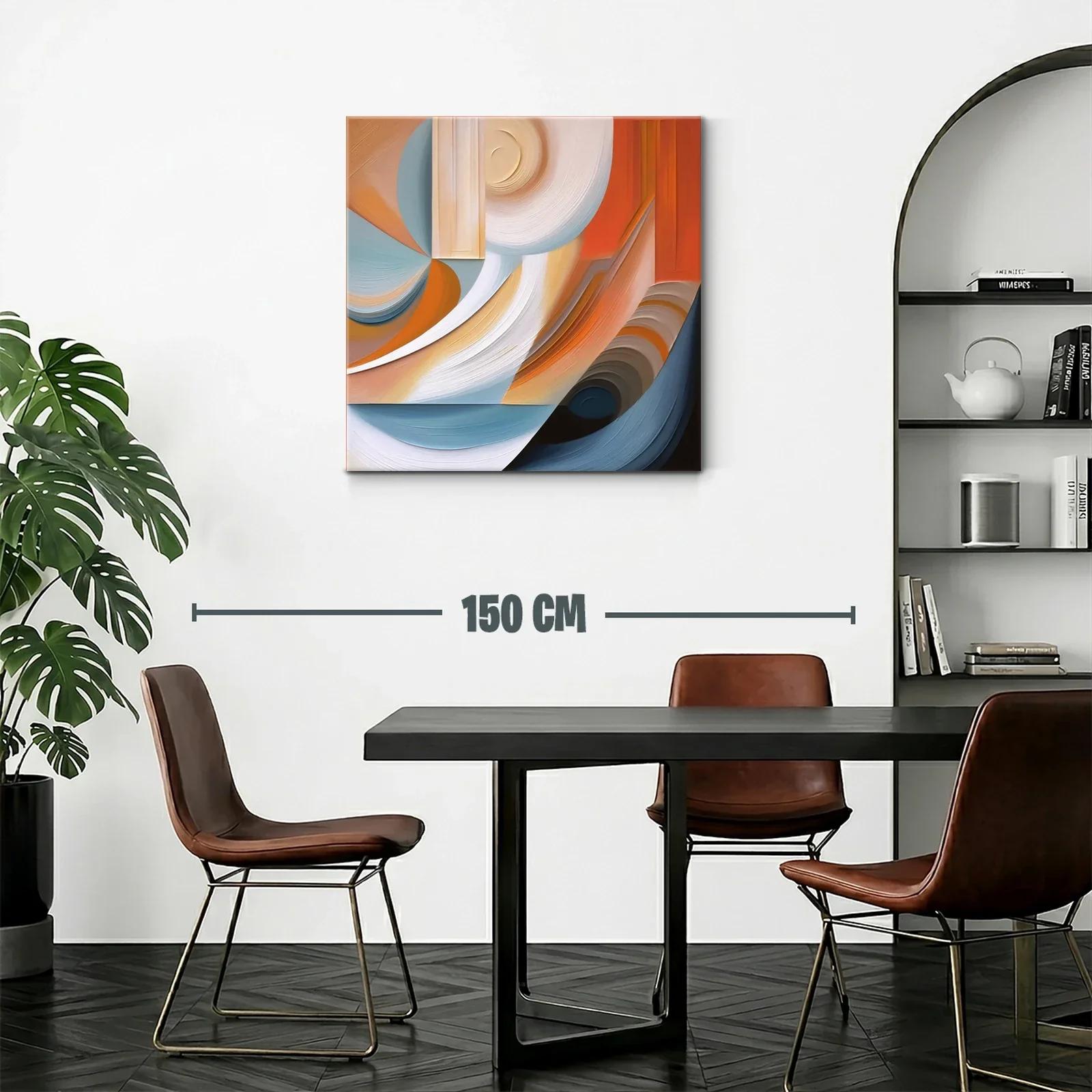 Composición abstracta con formas curvas y tonos cálidos — miniatura 2