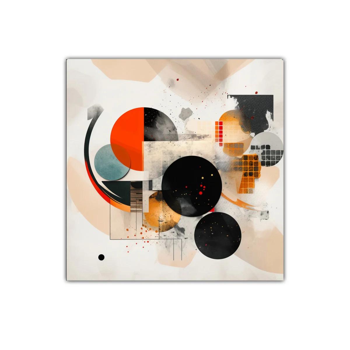 Composición abstracta con círculos y tonos cálidos — miniatura 1