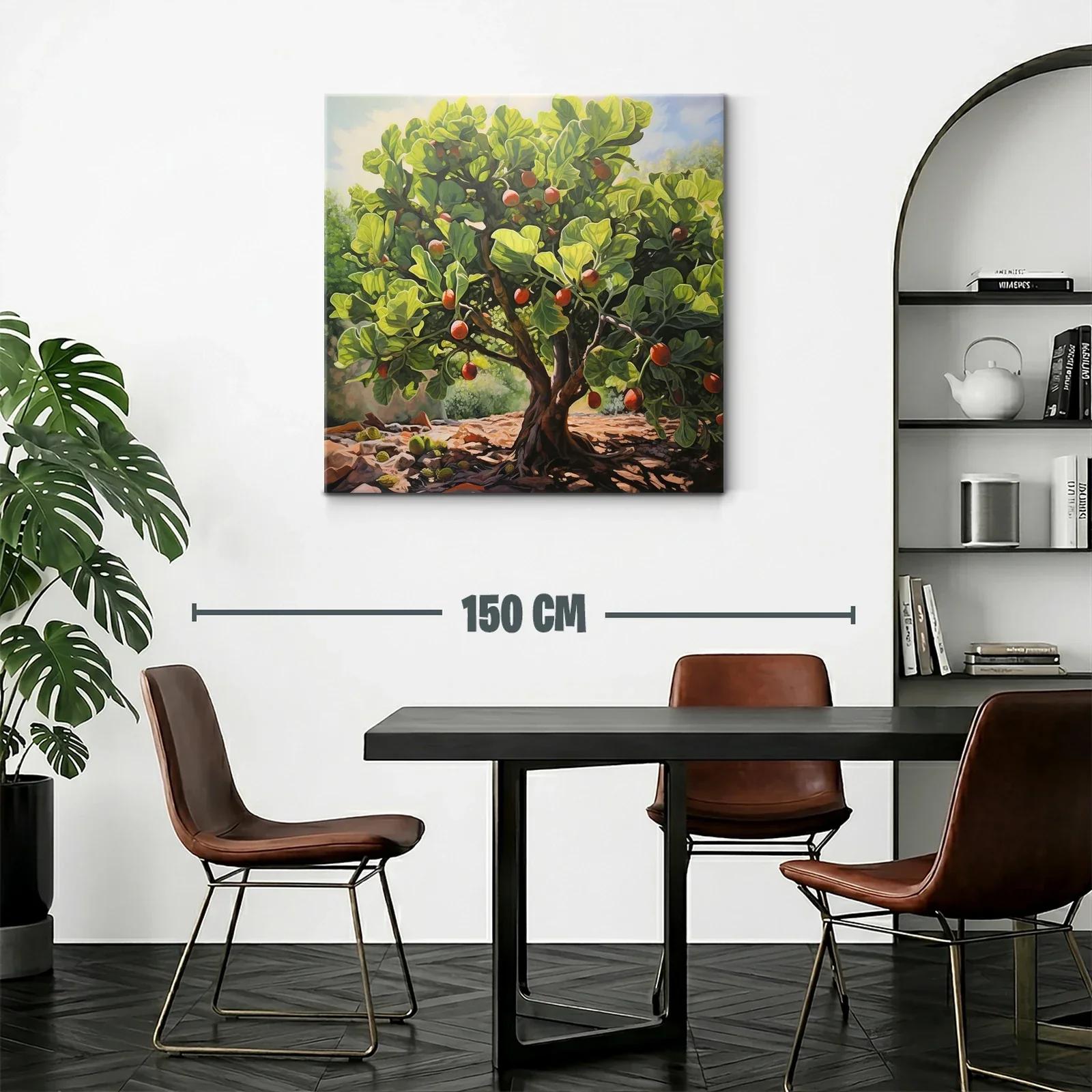 Árbol frutal iluminado con hojas y frutos vibrantes — miniatura 2