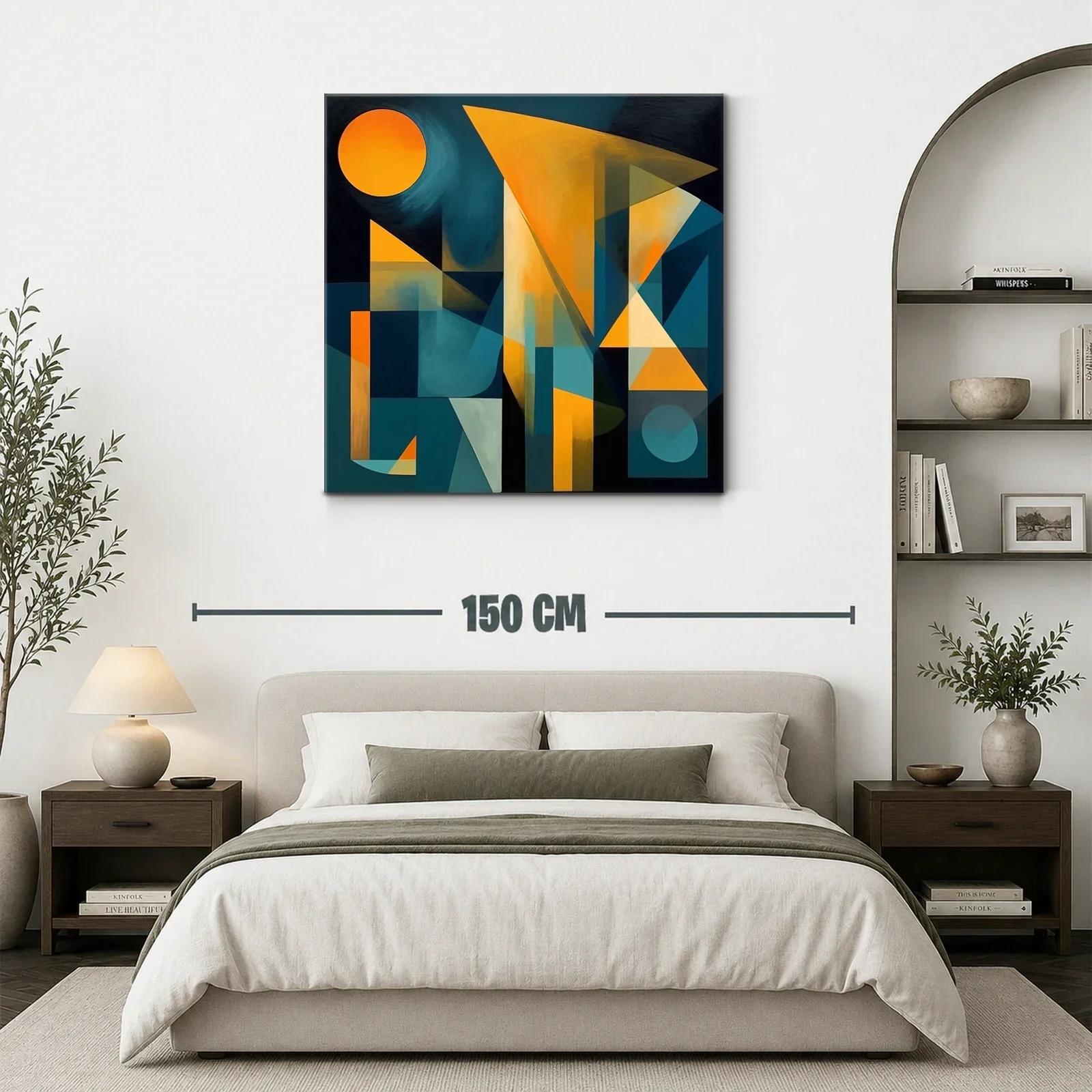 Composición abstracta con formas geométricas y tonos cálidos — miniatura 3