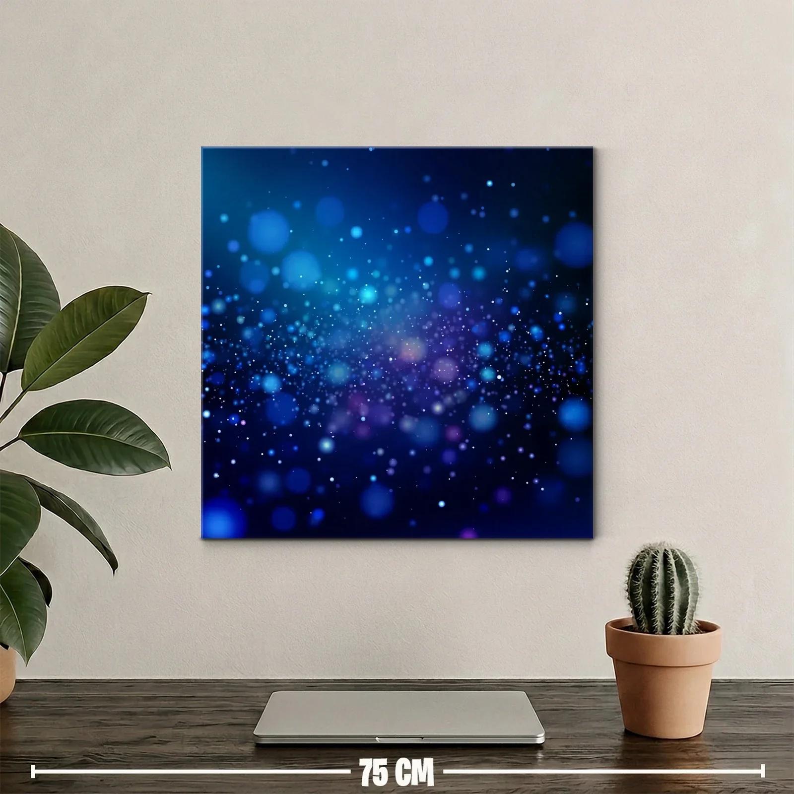 Cuadro abstracto con luces difusas en tonos azules y violetas — miniatura 2