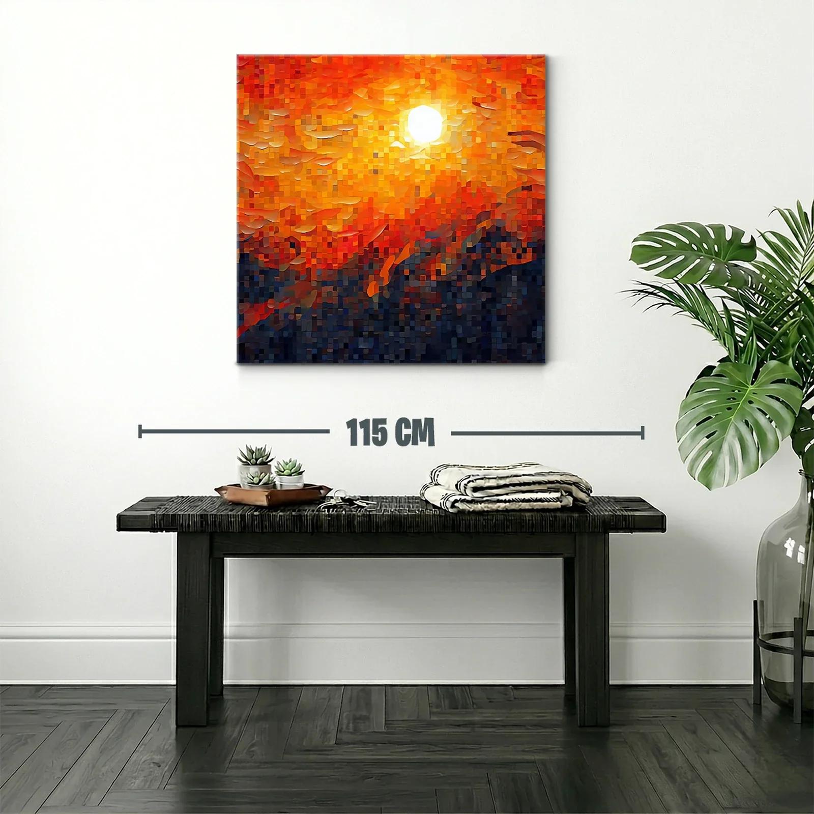 Atardecer vibrante con mosaico de tonos cálidos y fríos — miniatura 2