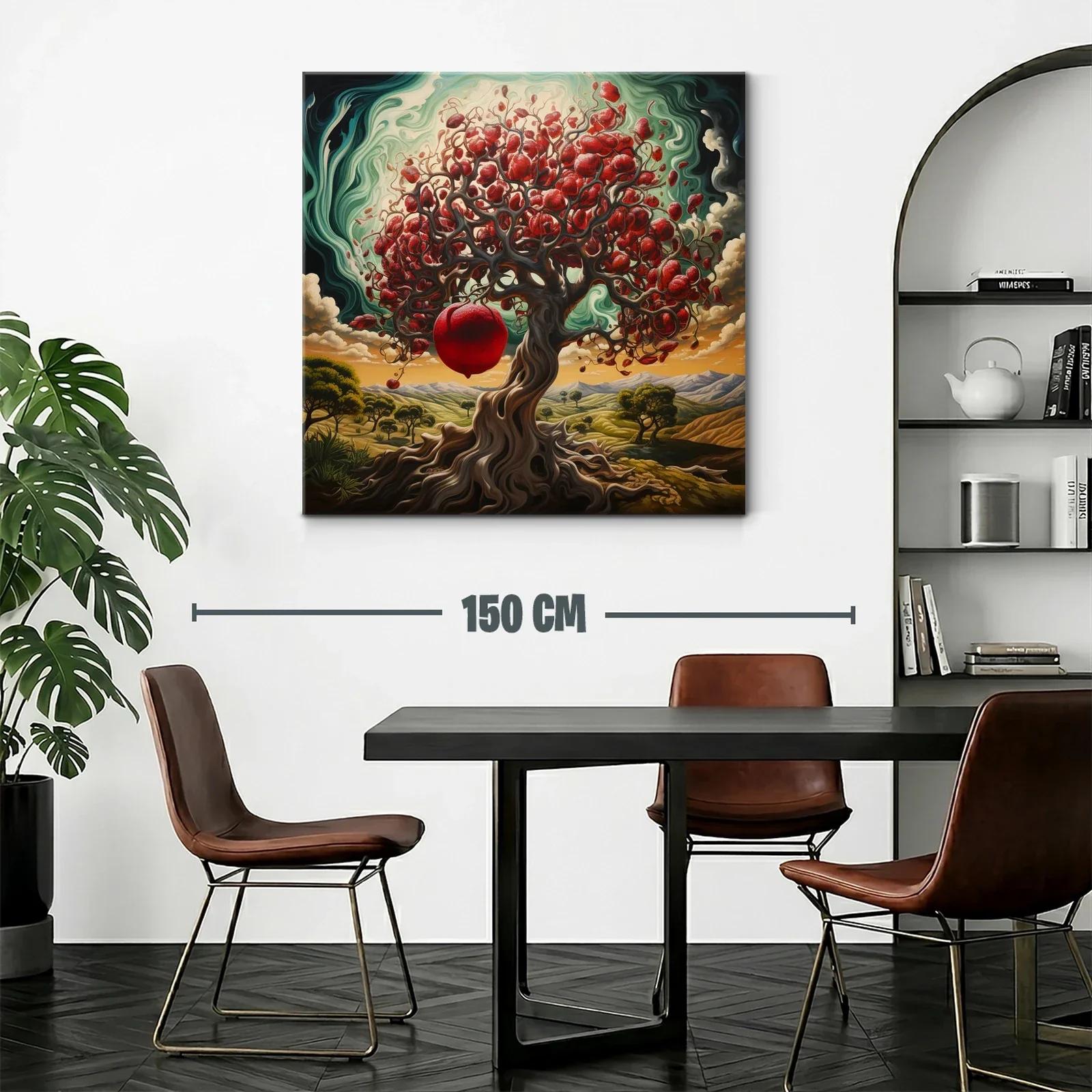 Árbol de granadas con paisaje onírico y cielos turbulentos — miniatura 2