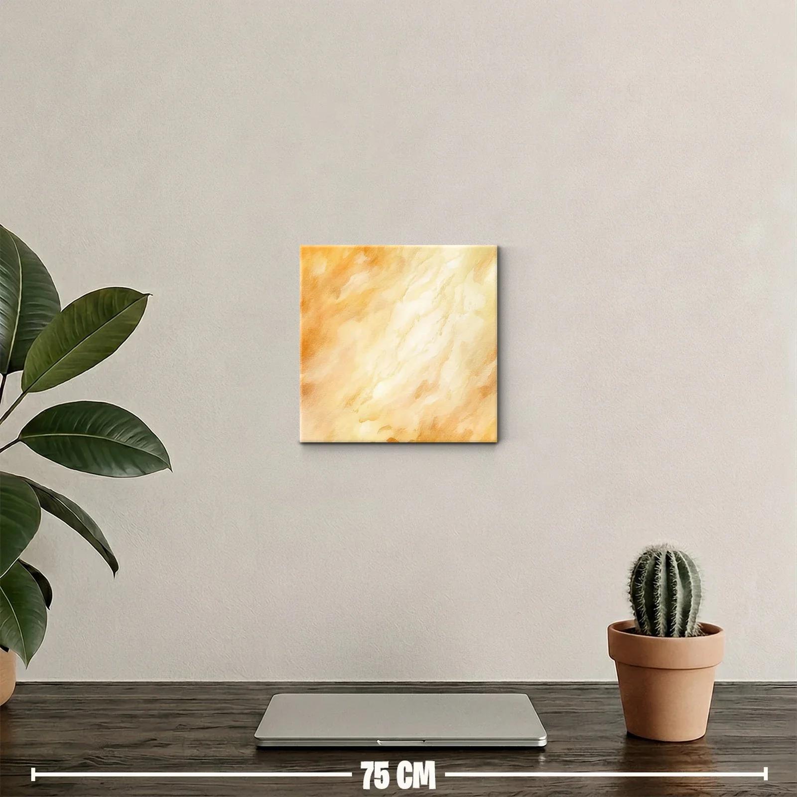 Cuadro abstracto en tonos cálidos que ilumina espacios — miniatura 2
