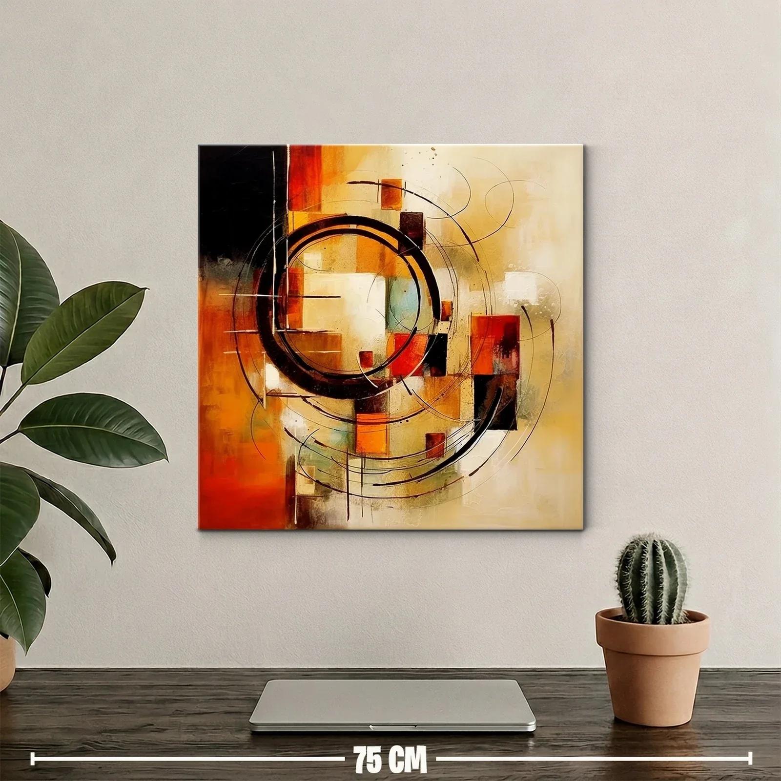 Composición abstracta con líneas circulares y formas geométricas — miniatura 2