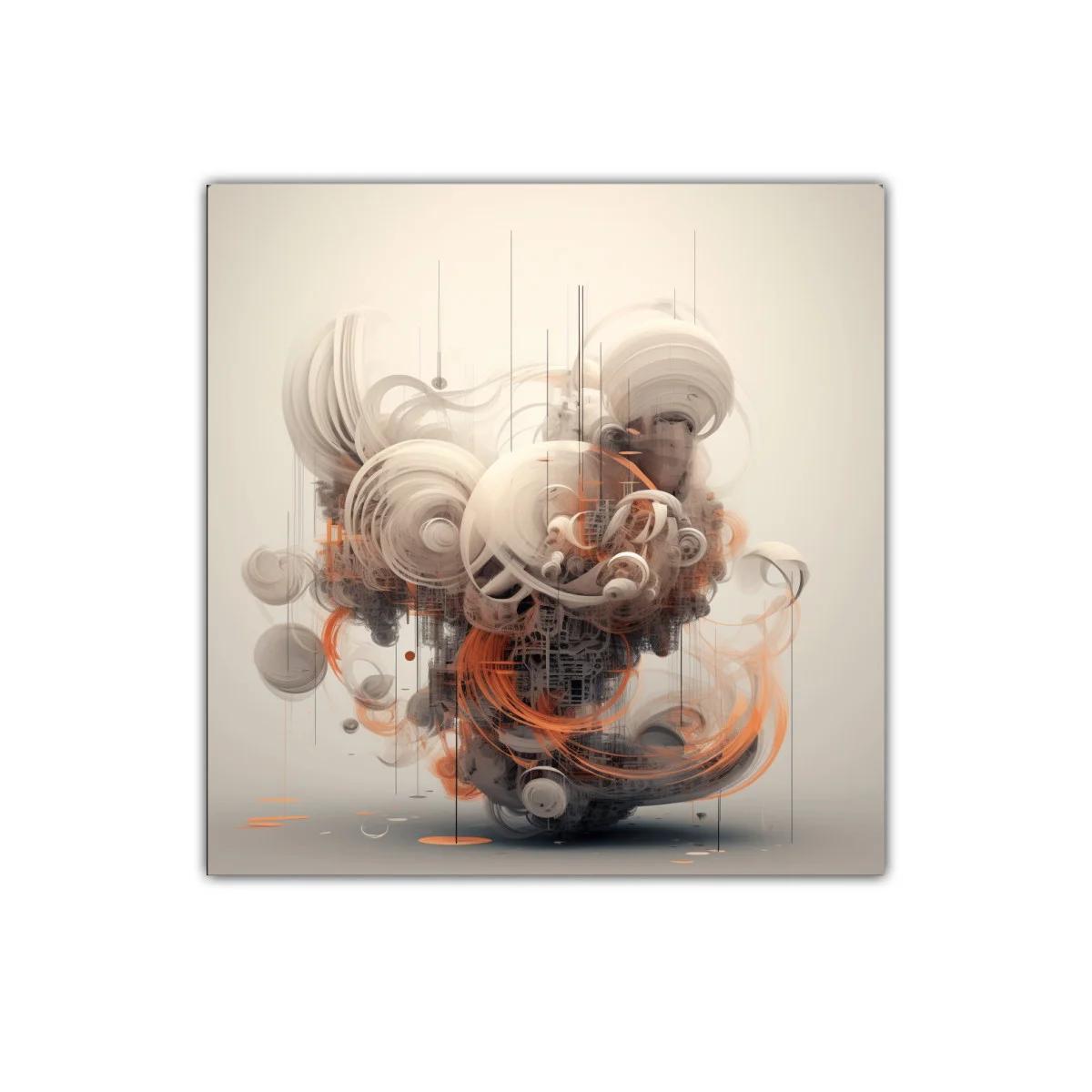 Composición abstracta con formas circulares y tonos cálidos — imagen principal