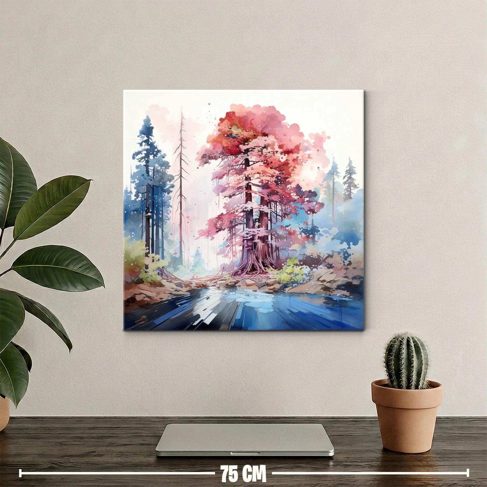 Bosque encantado con tonos cálidos y reflejos azules — miniatura 2