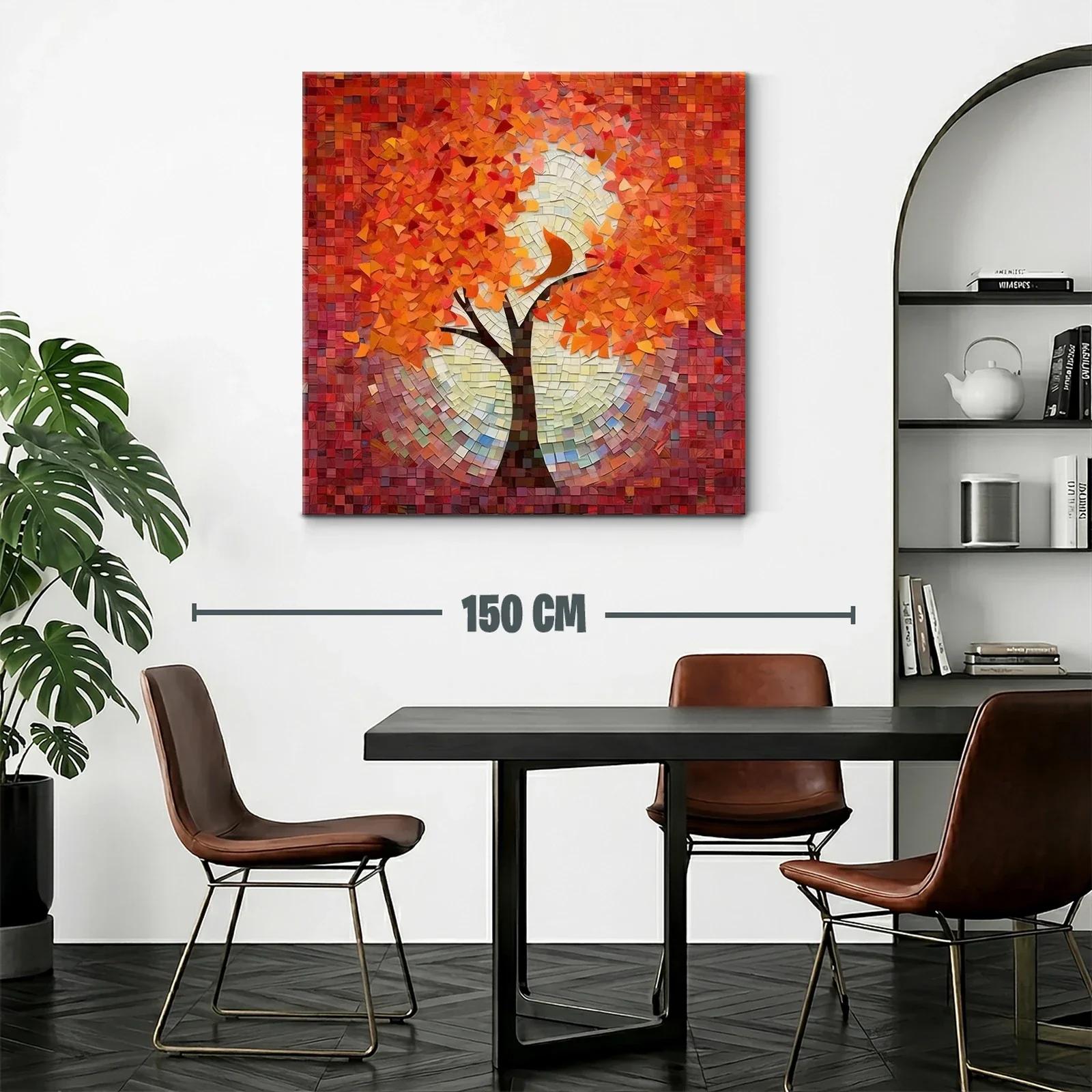 Árbol en tonos cálidos con fondo vibrante y abstracto — miniatura 2