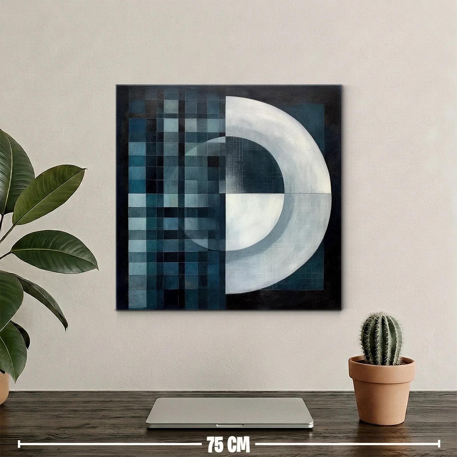 Composición geométrica en tonos azules y blancos — miniatura 2