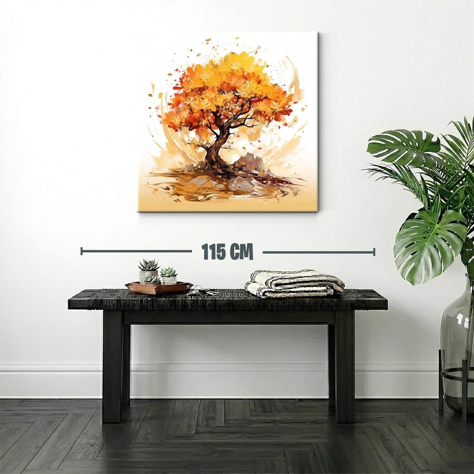 Árbol de otoño con vibrantes tonos cálidos y movimiento — miniatura 2
