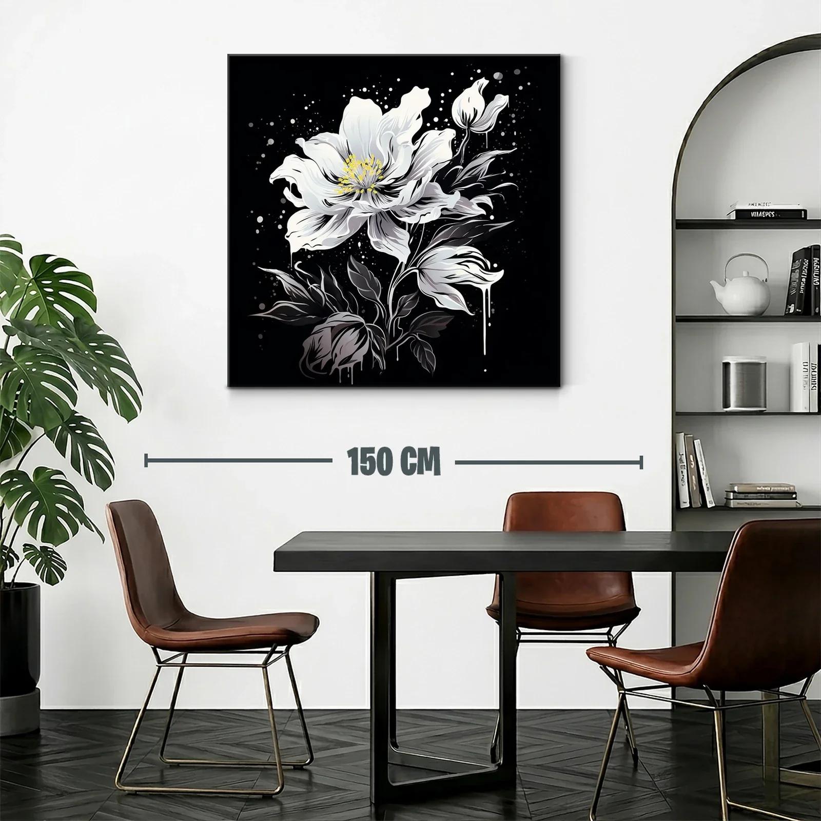 Floral blanco y negro con toque moderno y elegante — miniatura 2