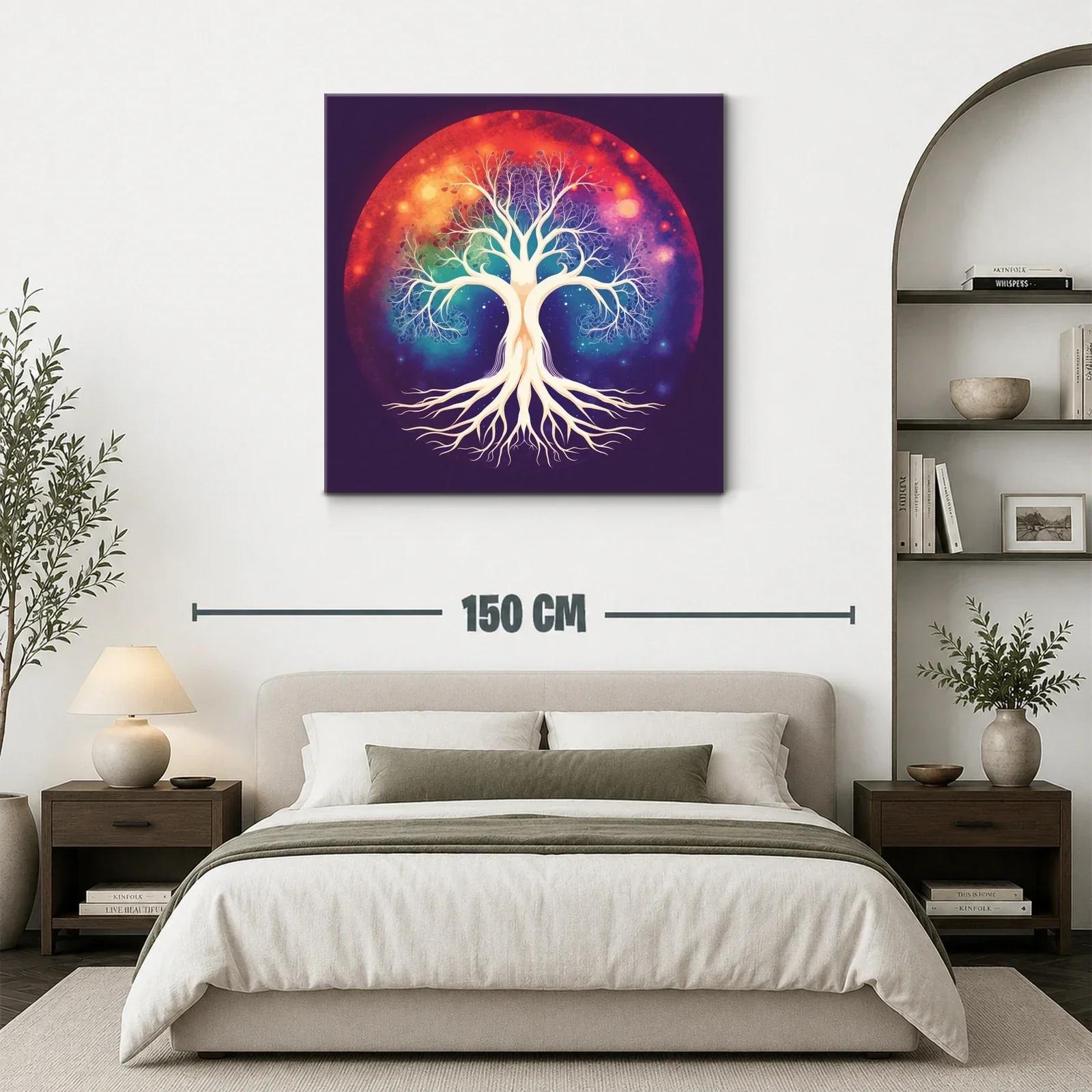Árbol de la vida iluminado en vibrante fondo cósmico — miniatura 3