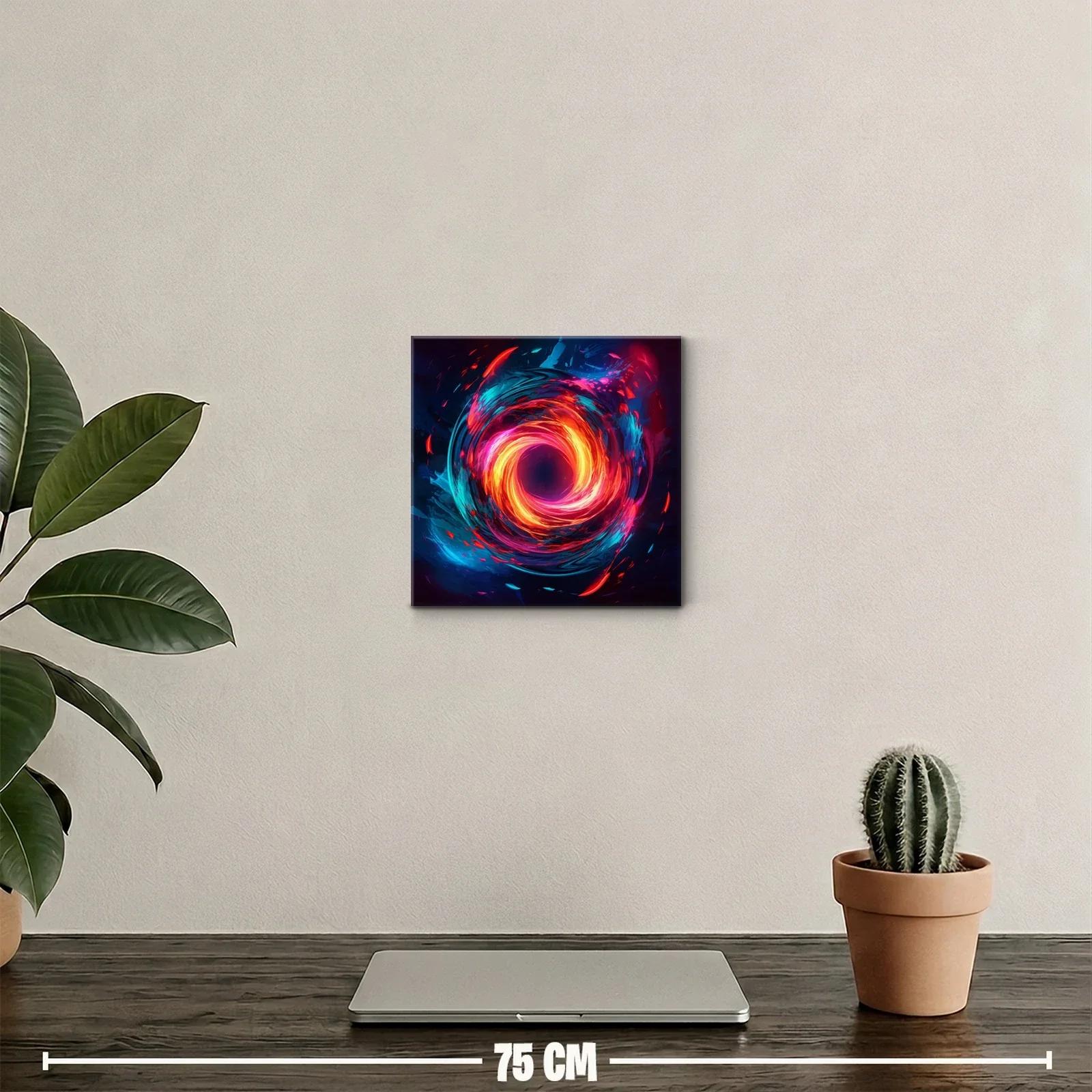 Cuadro abstracto con intenso remolino de colores vibrantes — miniatura 2
