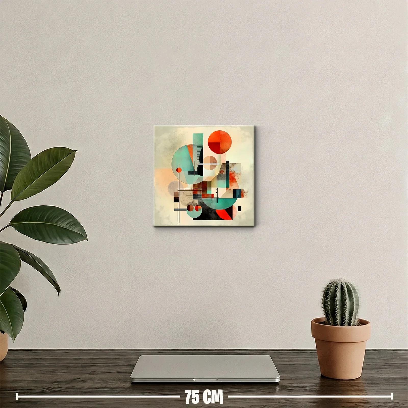 Composición abstracta con formas geométricas y colores vibrantes — miniatura 2