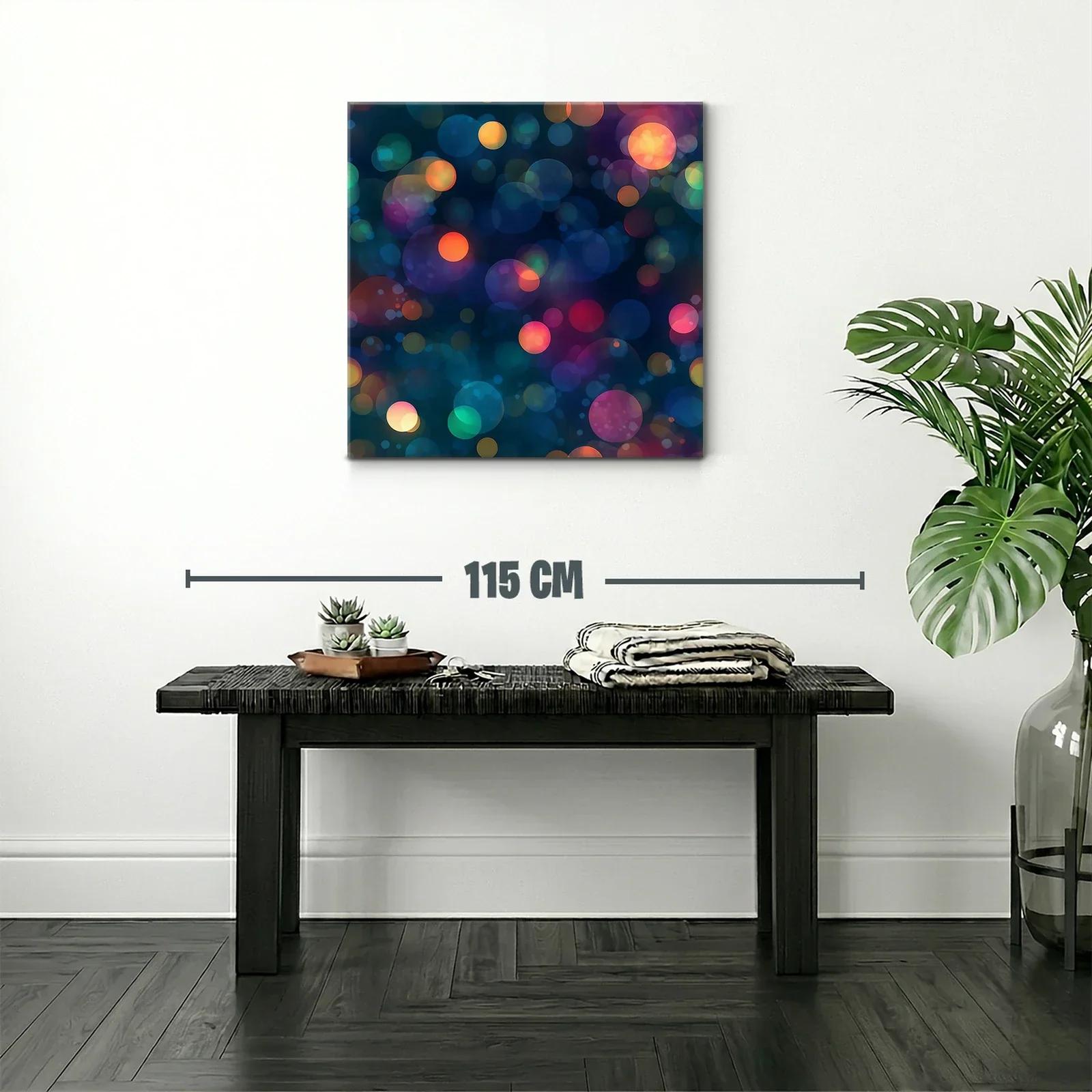 Composición abstracta de círculos luminosos en tonos vibrantes — miniatura 2