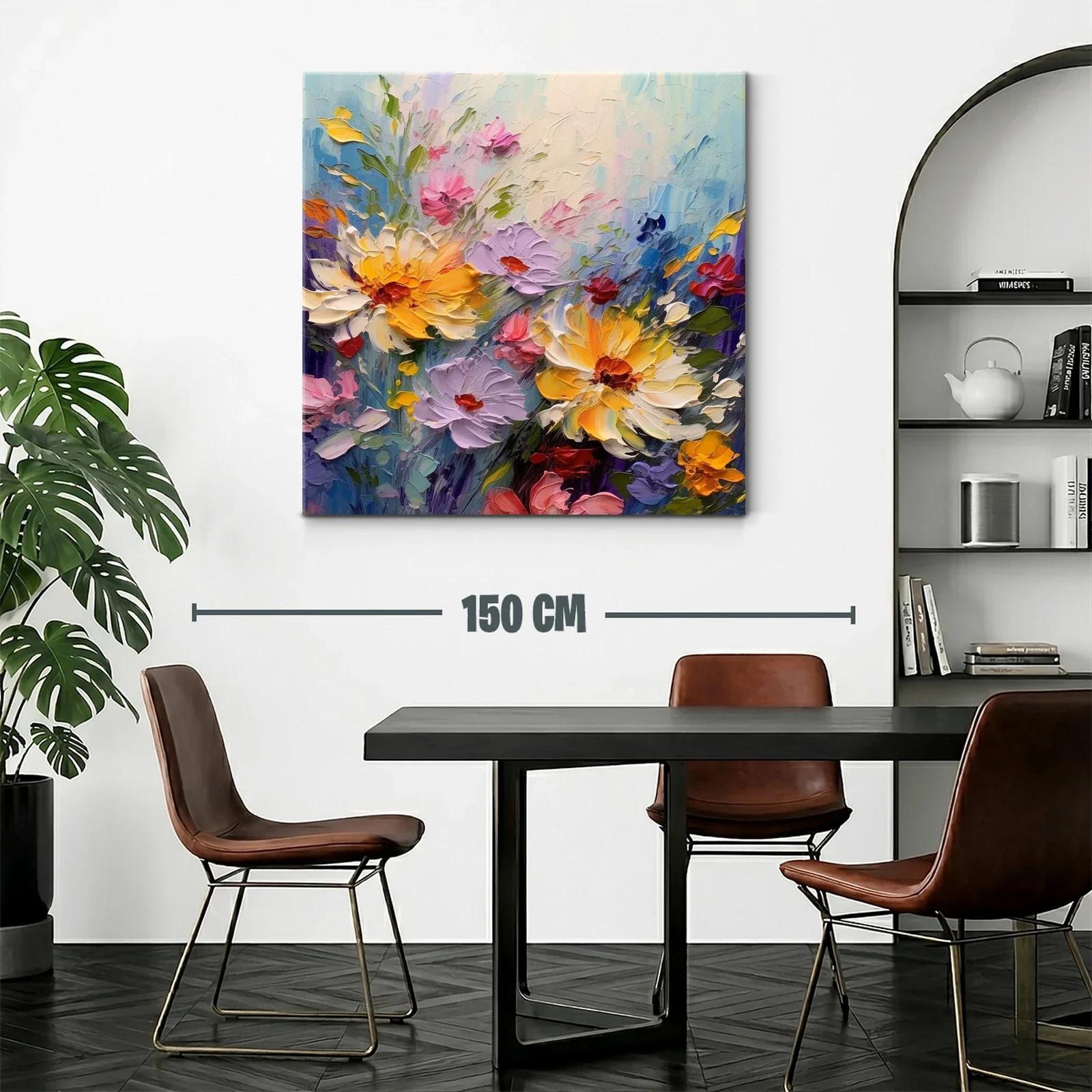 Cuadro con vibrante ramo de flores en tonos alegres — miniatura 2