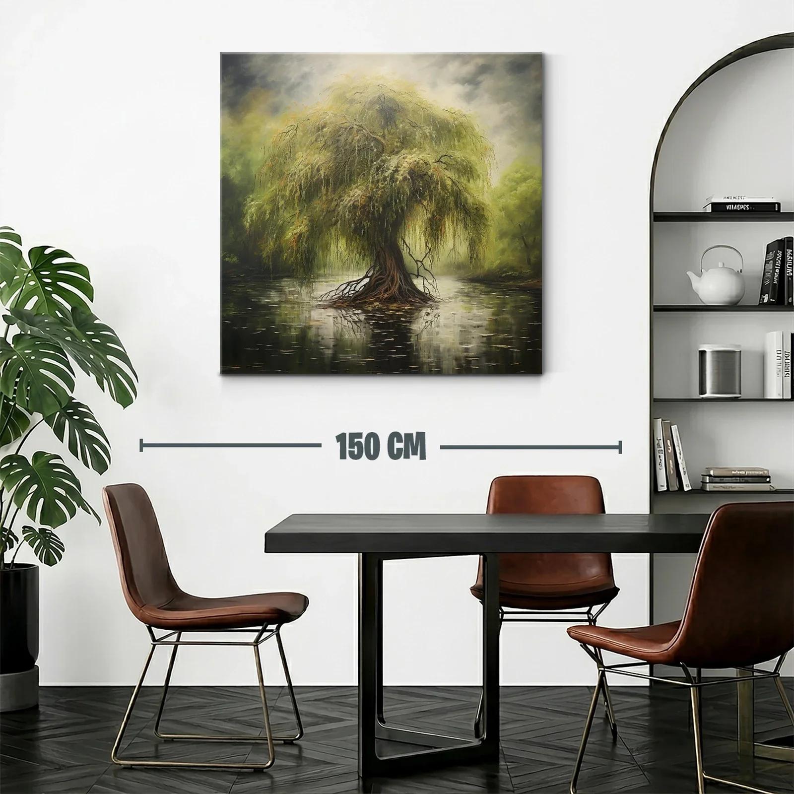 Magnífico árbol solitario reflejado en aguas tranquilas — miniatura 2