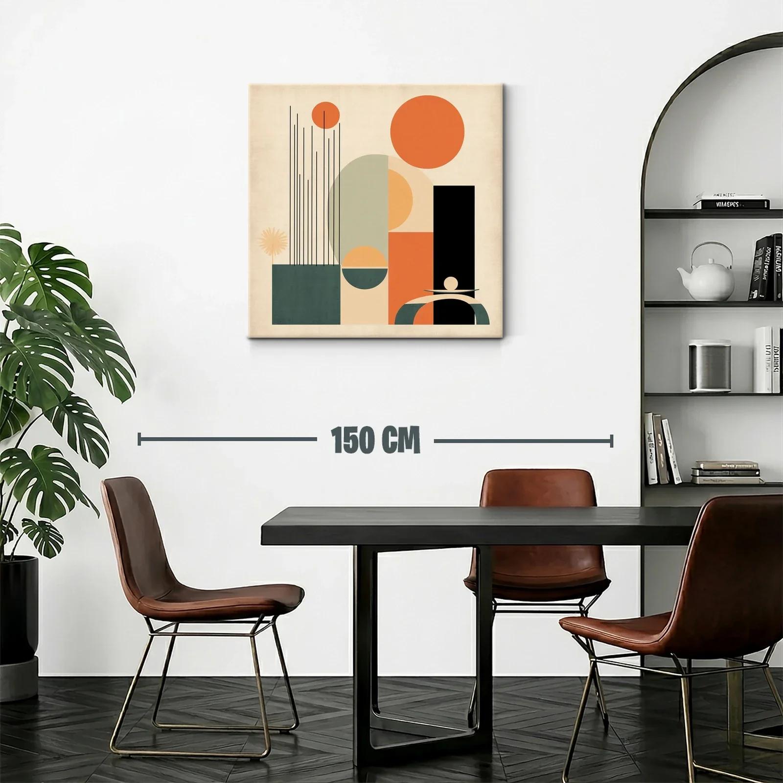 Composición geométrica con tonos cálidos para ambiente moderno — miniatura 2