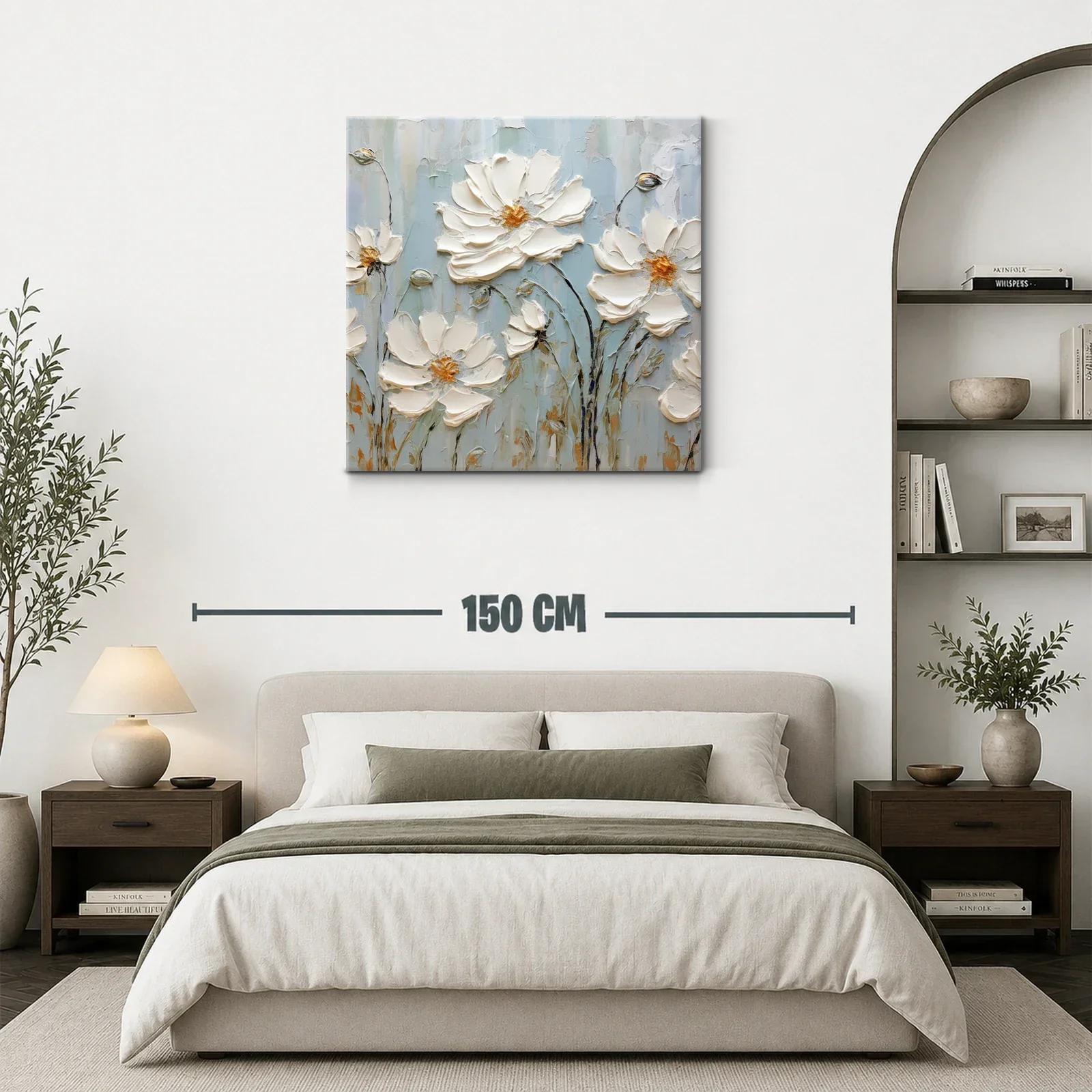 Cuadro floral con tonos suaves y textura elegante — miniatura 3