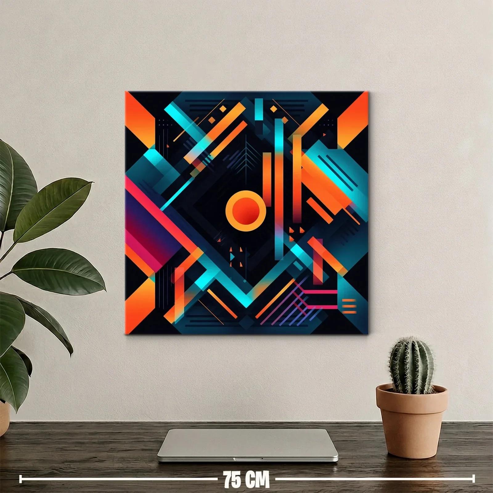 Diseño geométrico vibrante con contrastes luminosos y oscuros — miniatura 2