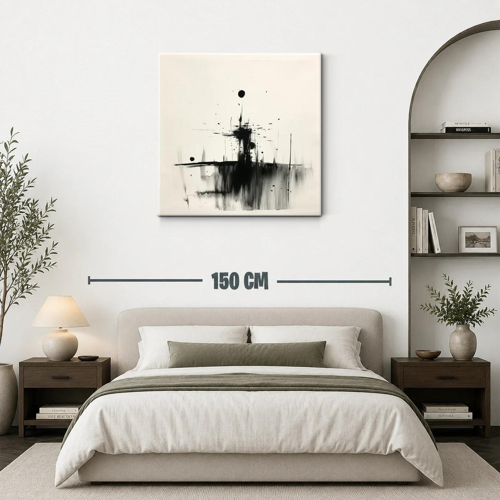 Composición abstracta en blanco y negro contemporánea — miniatura 3