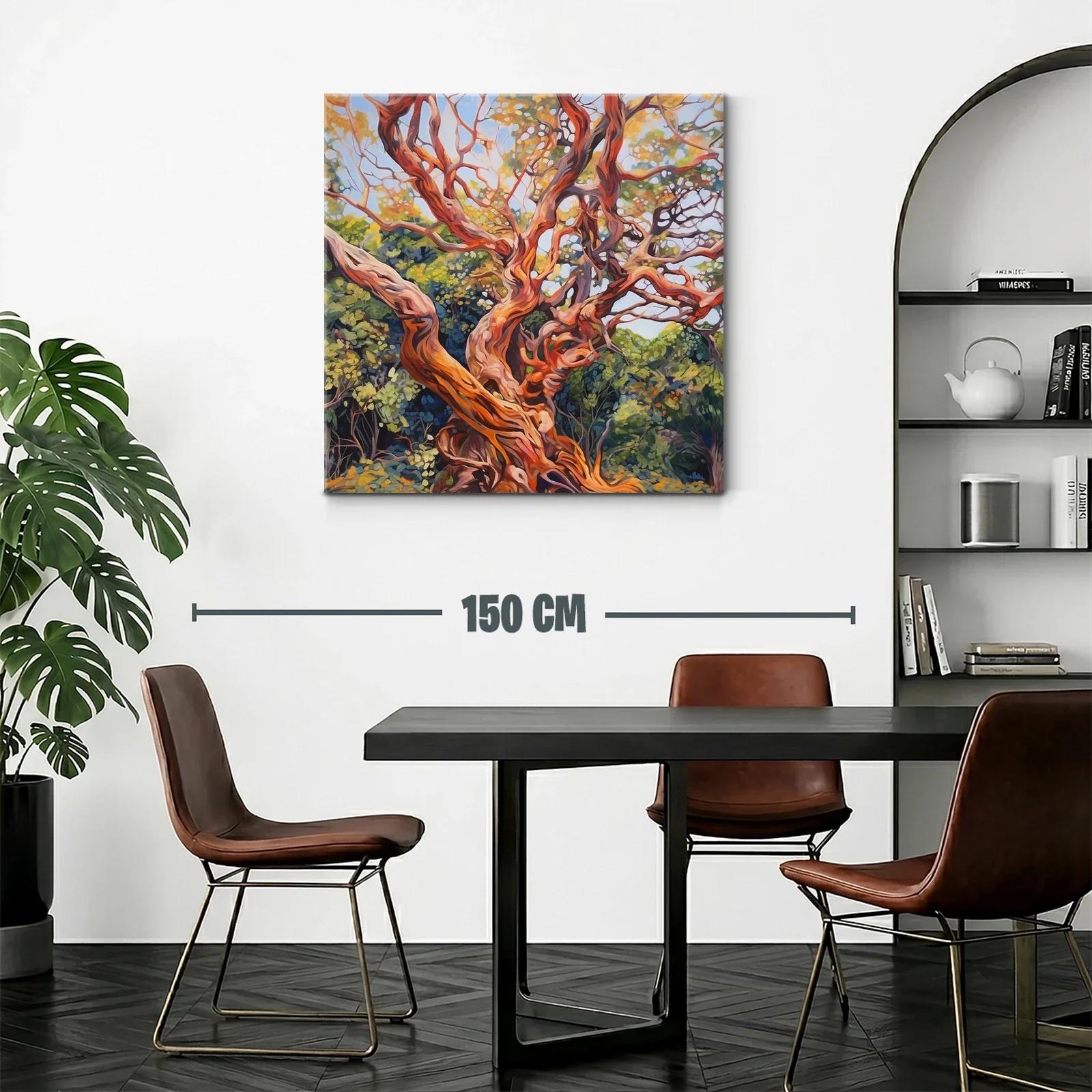 Árbol retorcido en tonos cálidos y naturaleza viva — miniatura 2