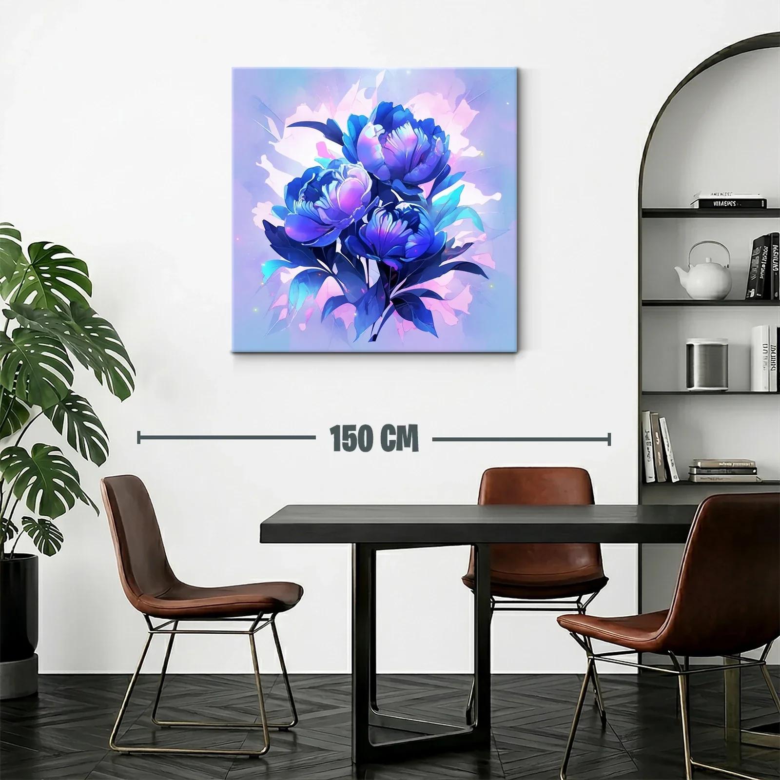 Ramo de flores en tonos azul y violeta vibrante — miniatura 2