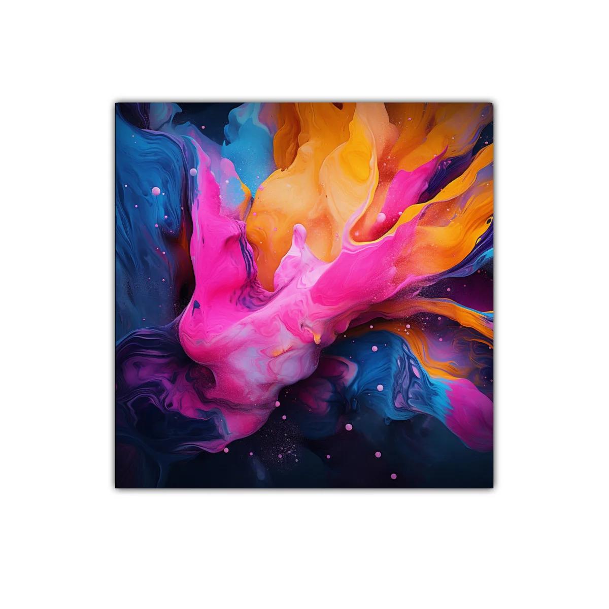 Estallido de colores vibrantes en composición abstracta dinámica — miniatura 1