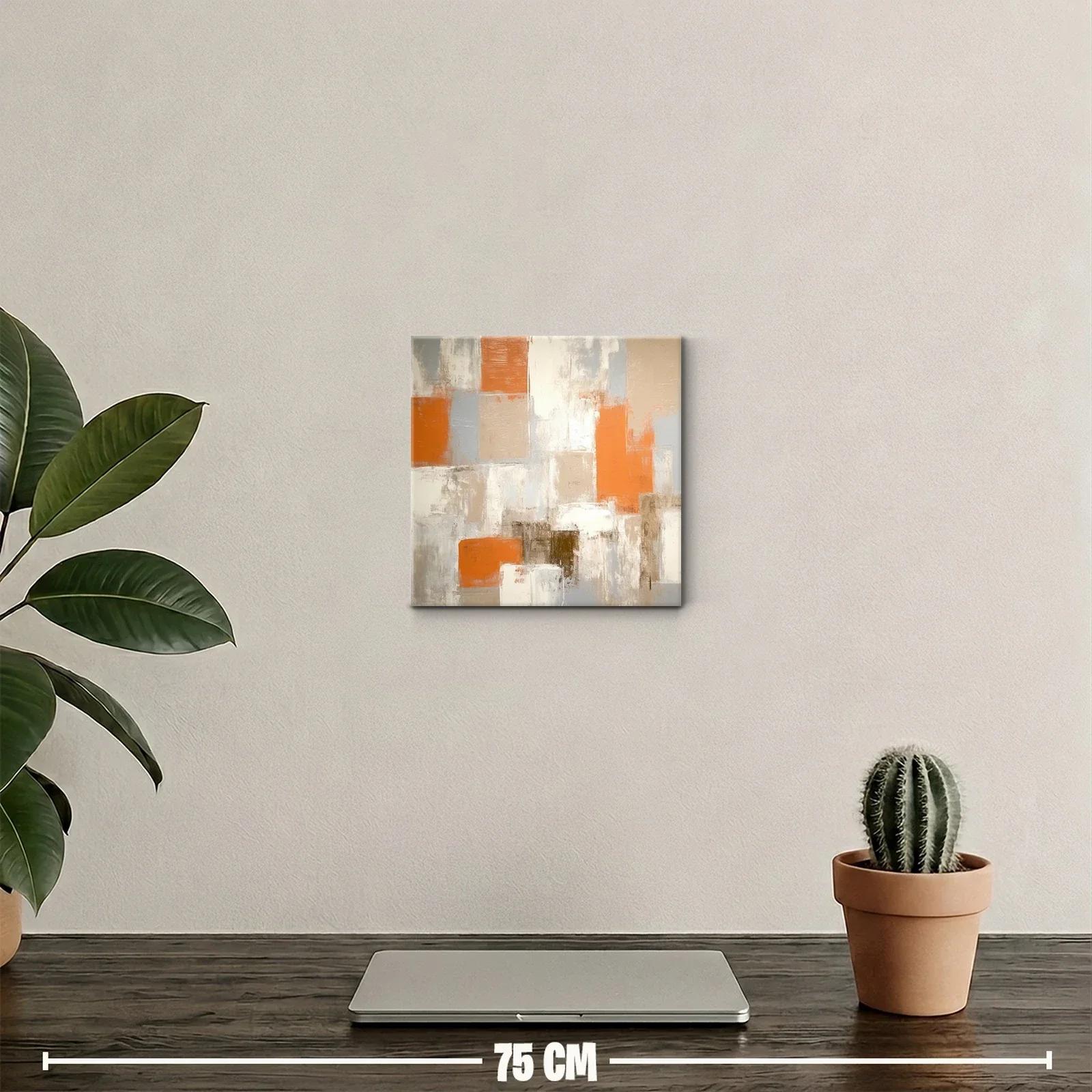 Composición Abstracta con Tonos Cálidos y Neutros — miniatura 2