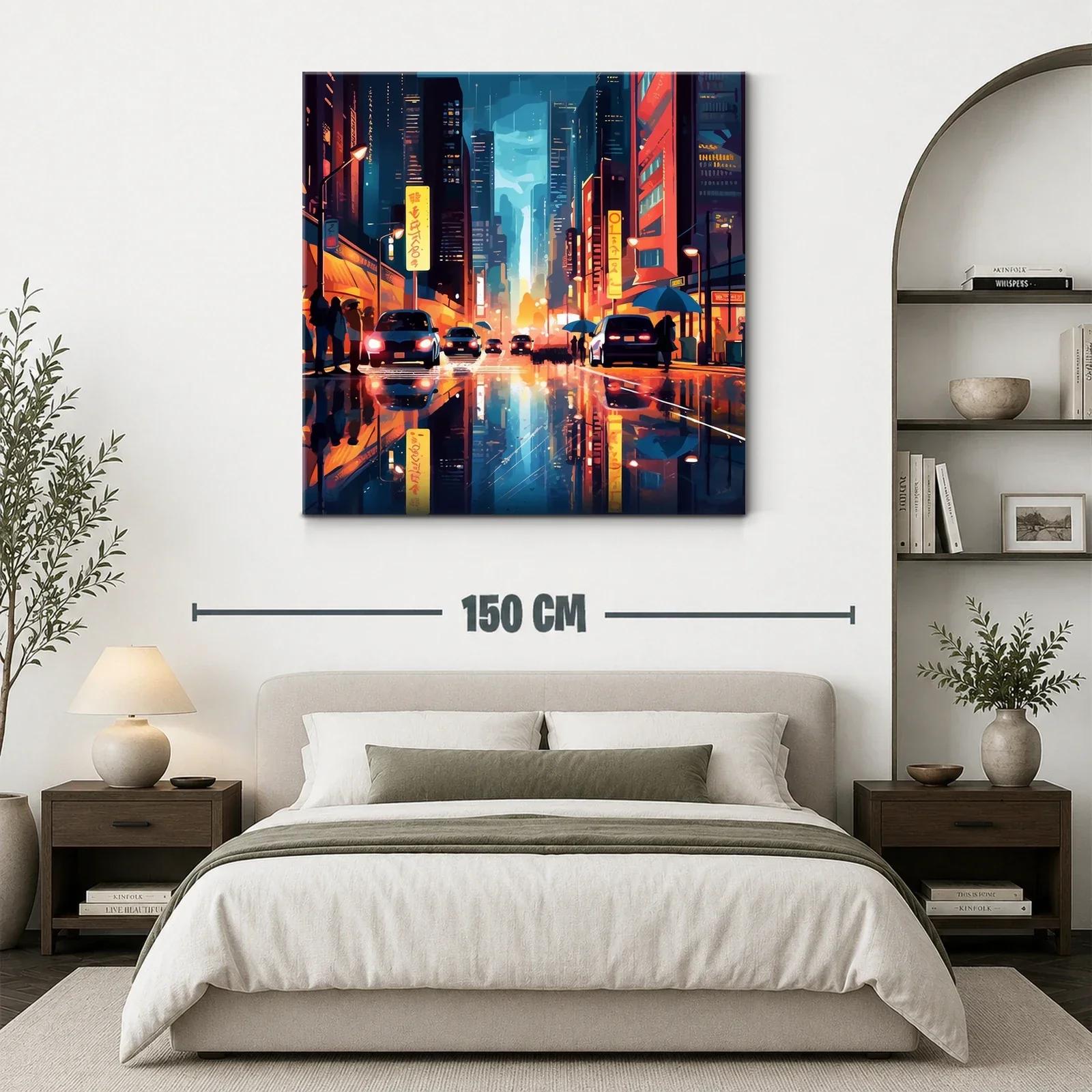 Atardecer urbano con reflejos vibrantes en la ciudad — miniatura 3