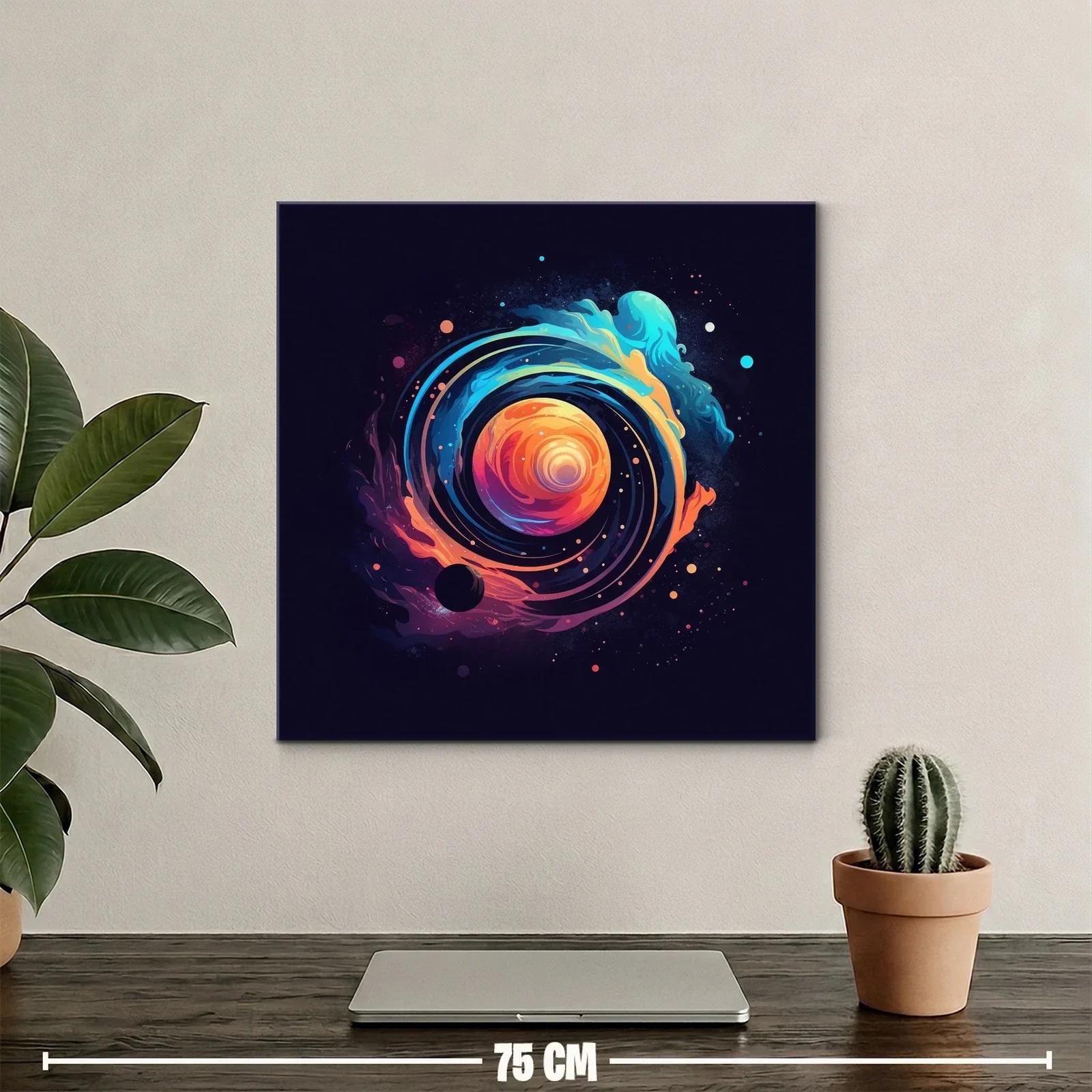 Cuadro del Cosmos en Movimiento con Tonos Vibrantes — miniatura 2