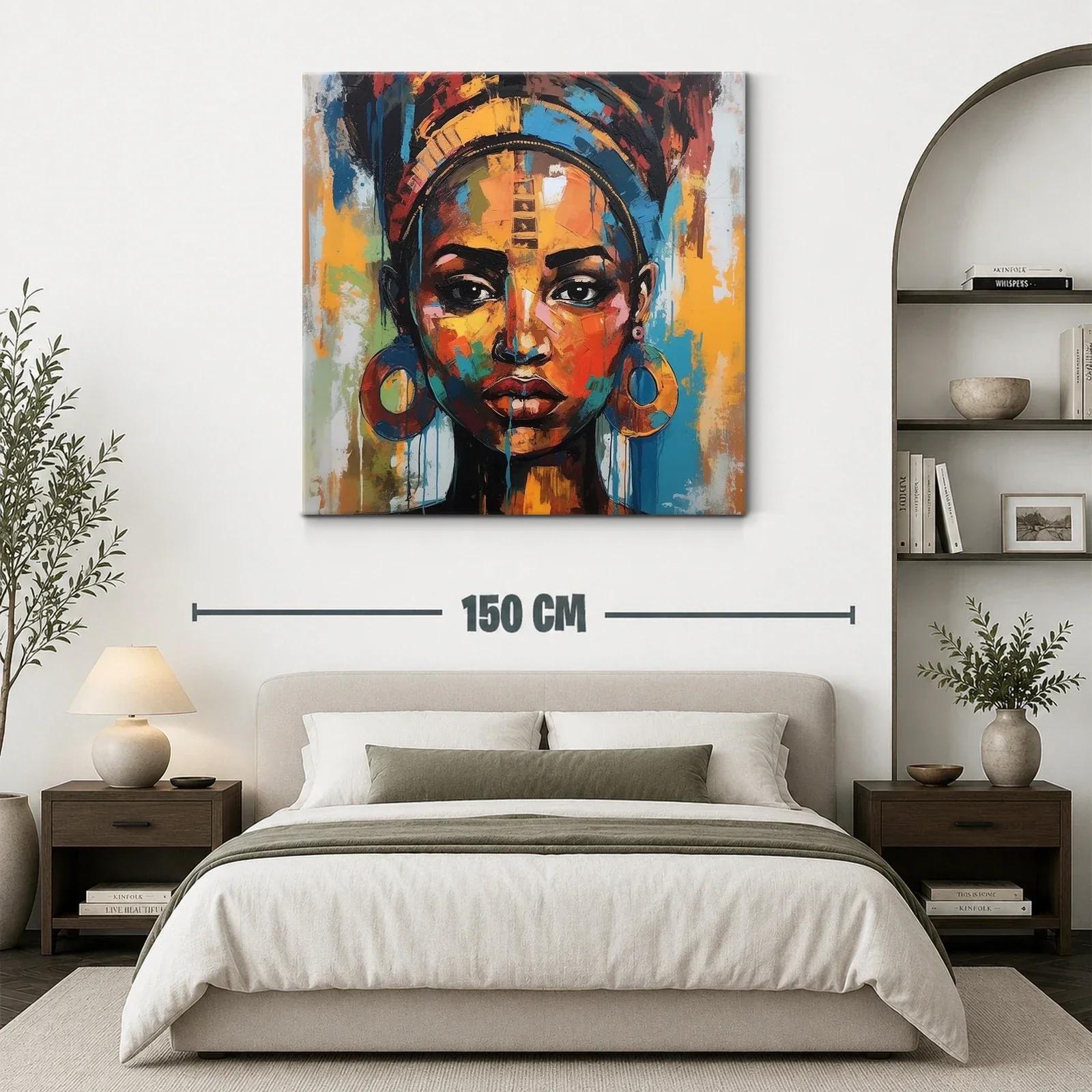 Retrato vibrante de mujer con estilo africano — miniatura 3