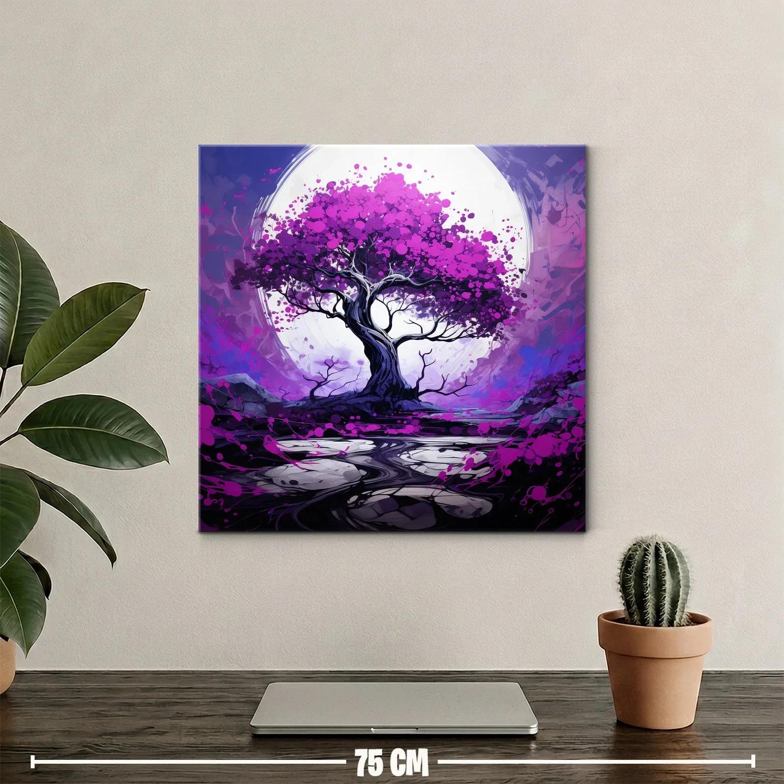 Árbol mágico con vibrantes tonos violetas y fucsias — miniatura 2