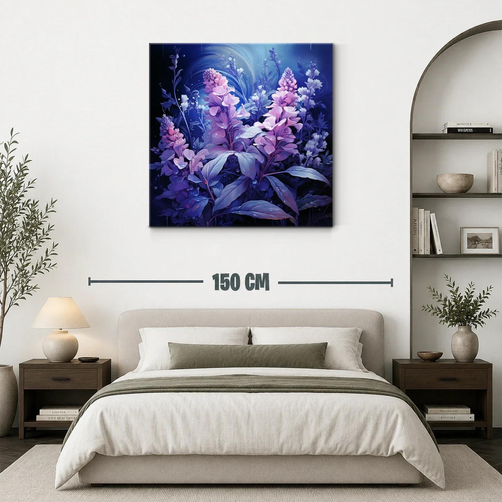 Elegancia floral en tonos malva y azul profundo — miniatura 3
