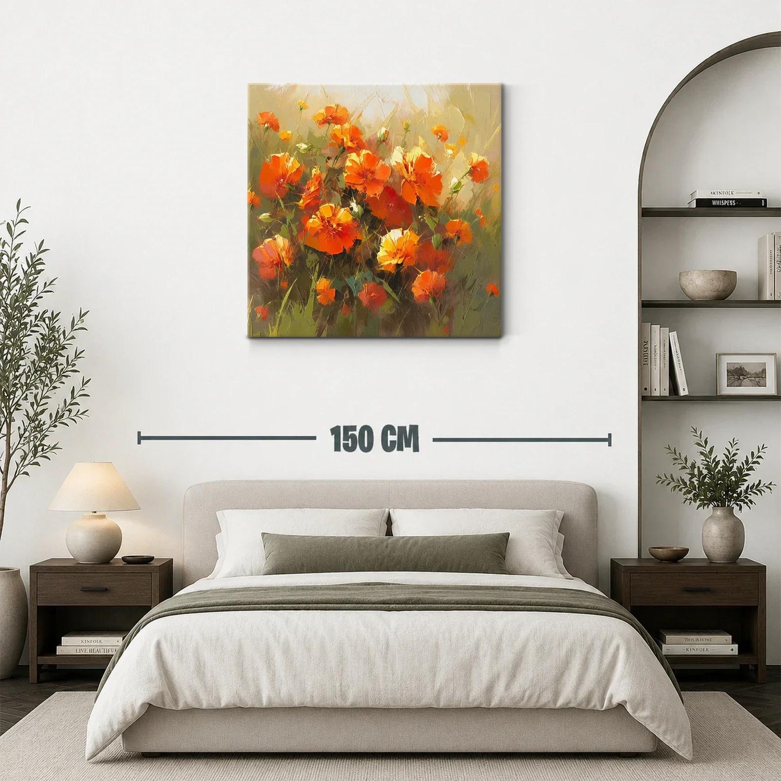 Ramo vibrante de flores en tonos anaranjados cálidos — miniatura 3
