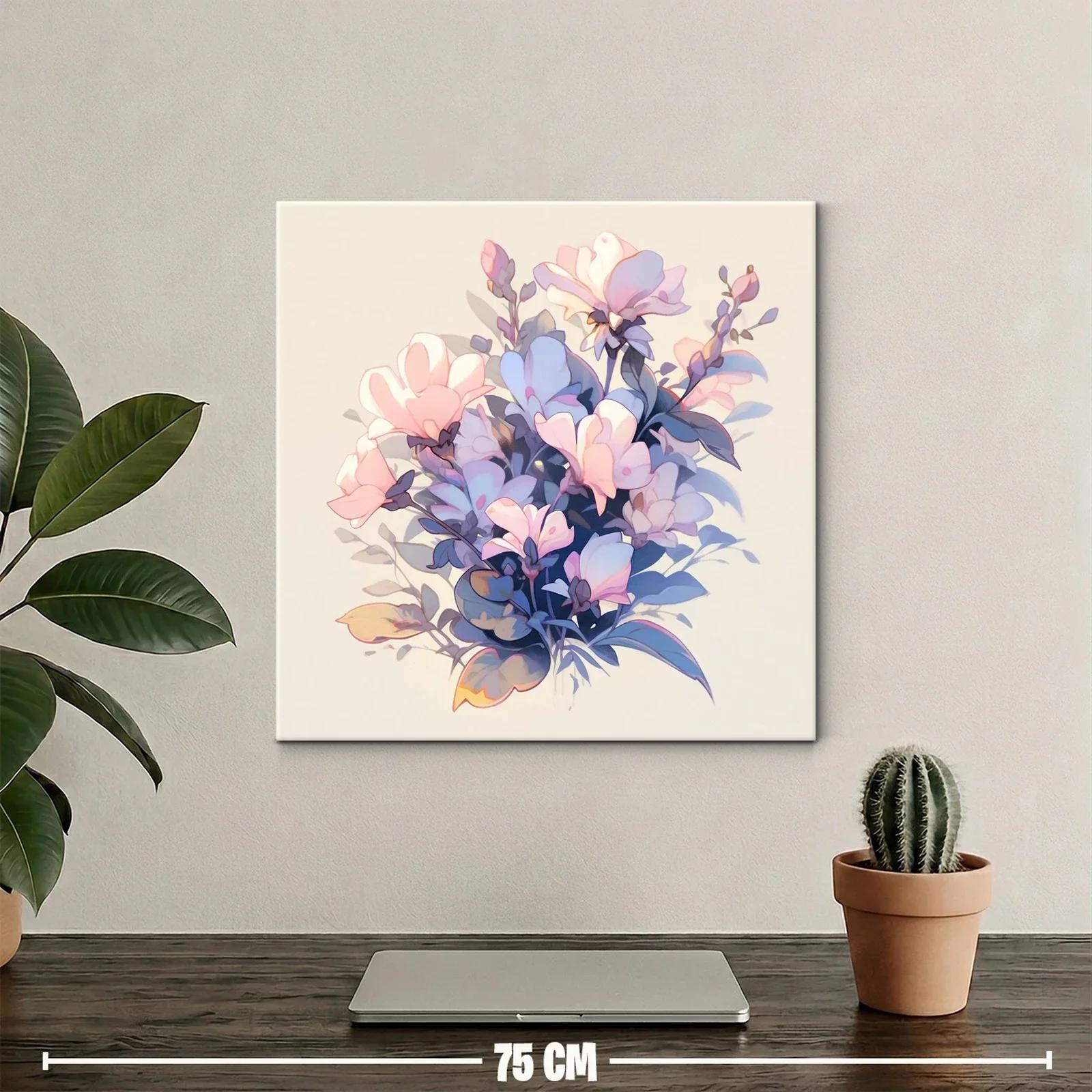 Delicado ramo floral en tonos pastel y azules suaves — miniatura 2