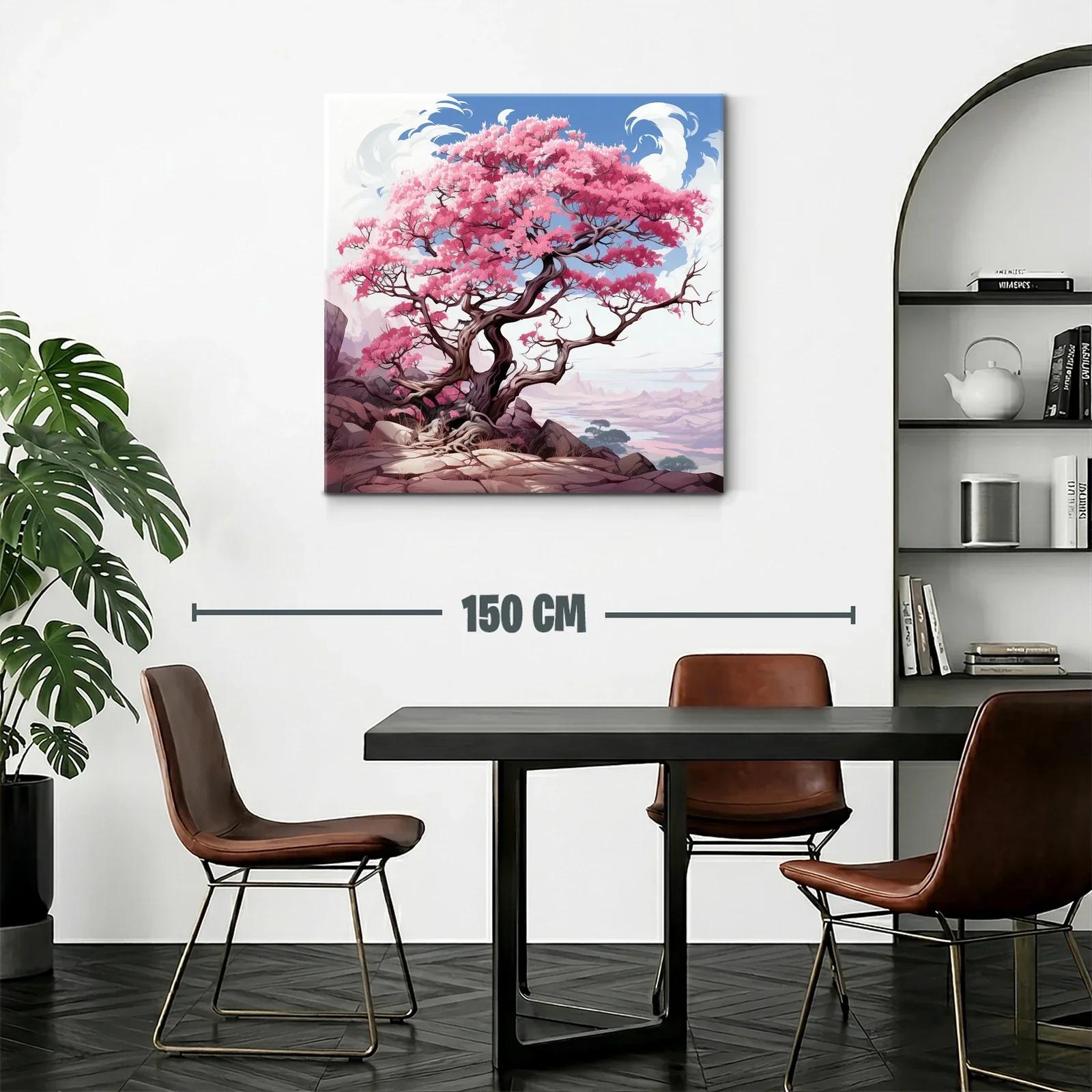 Impresionante árbol de flores rosas en paisaje sereno — miniatura 2
