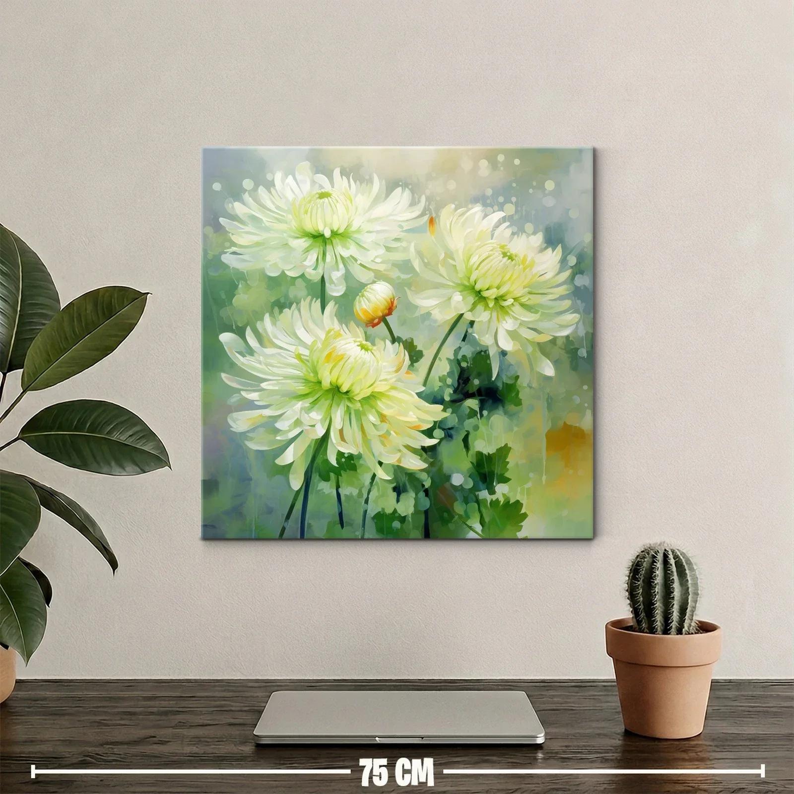 Elegancia natural con flores blancas y verdes suaves — miniatura 2