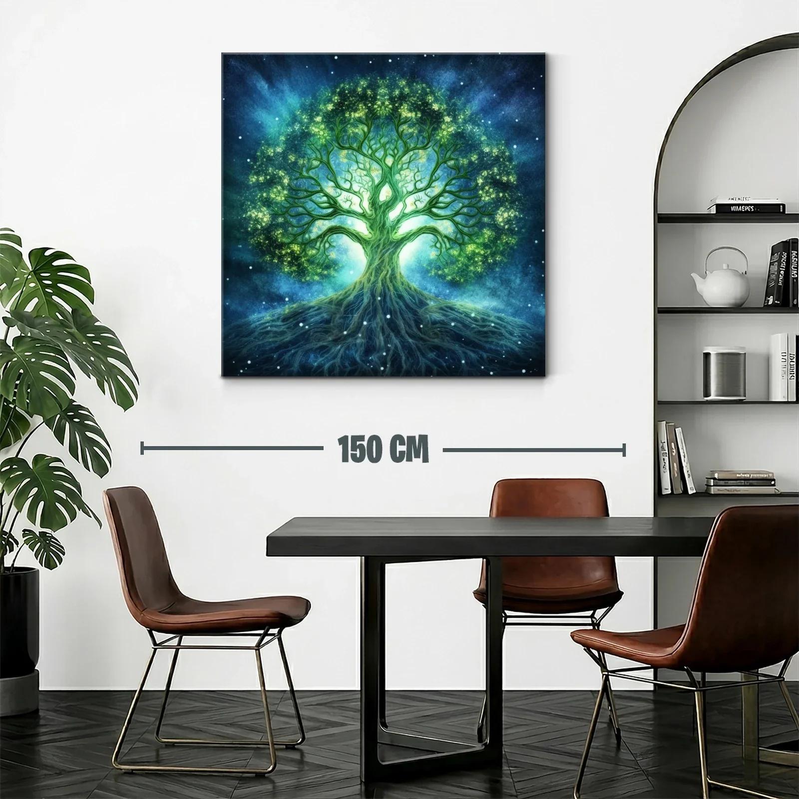 Árbol de la Vida luminoso en tonos azules y verdes — miniatura 2