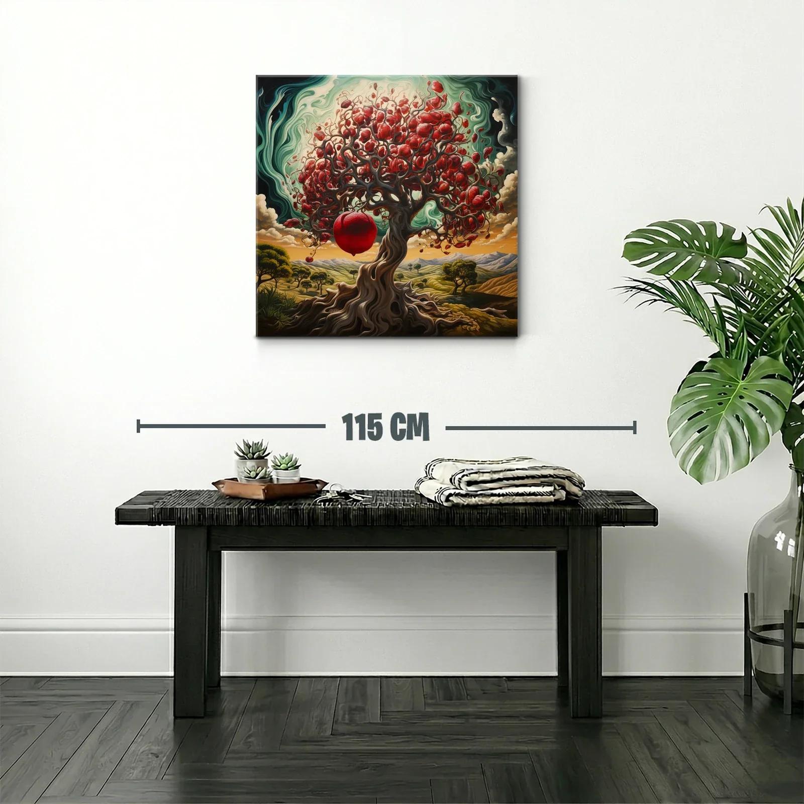 Árbol de granadas con paisaje onírico y cielos turbulentos — miniatura 2