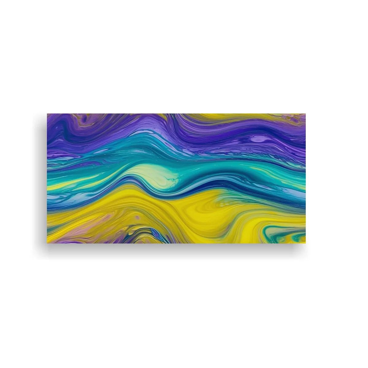 Cuadro ondas fluidas abstractas con efecto marmoleado — imagen principal